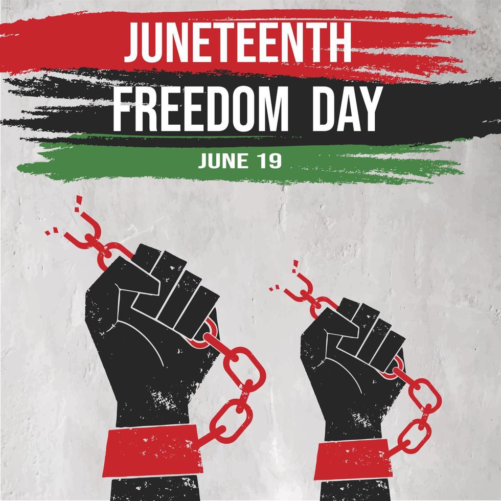 Juneteenth Freedom Day. June 19, 1865. Emancipation Day. Illustration vector graphic.