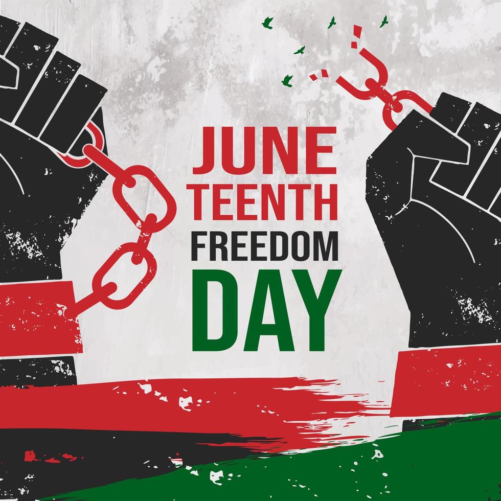 Juneteenth Freedom Day. June 19, 1865. Emancipation Day. Illustration vector graphic.