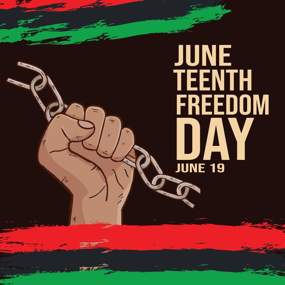 Juneteenth Freedom Day. June 19, 1865. Emancipation Day. Illustration vector graphic.