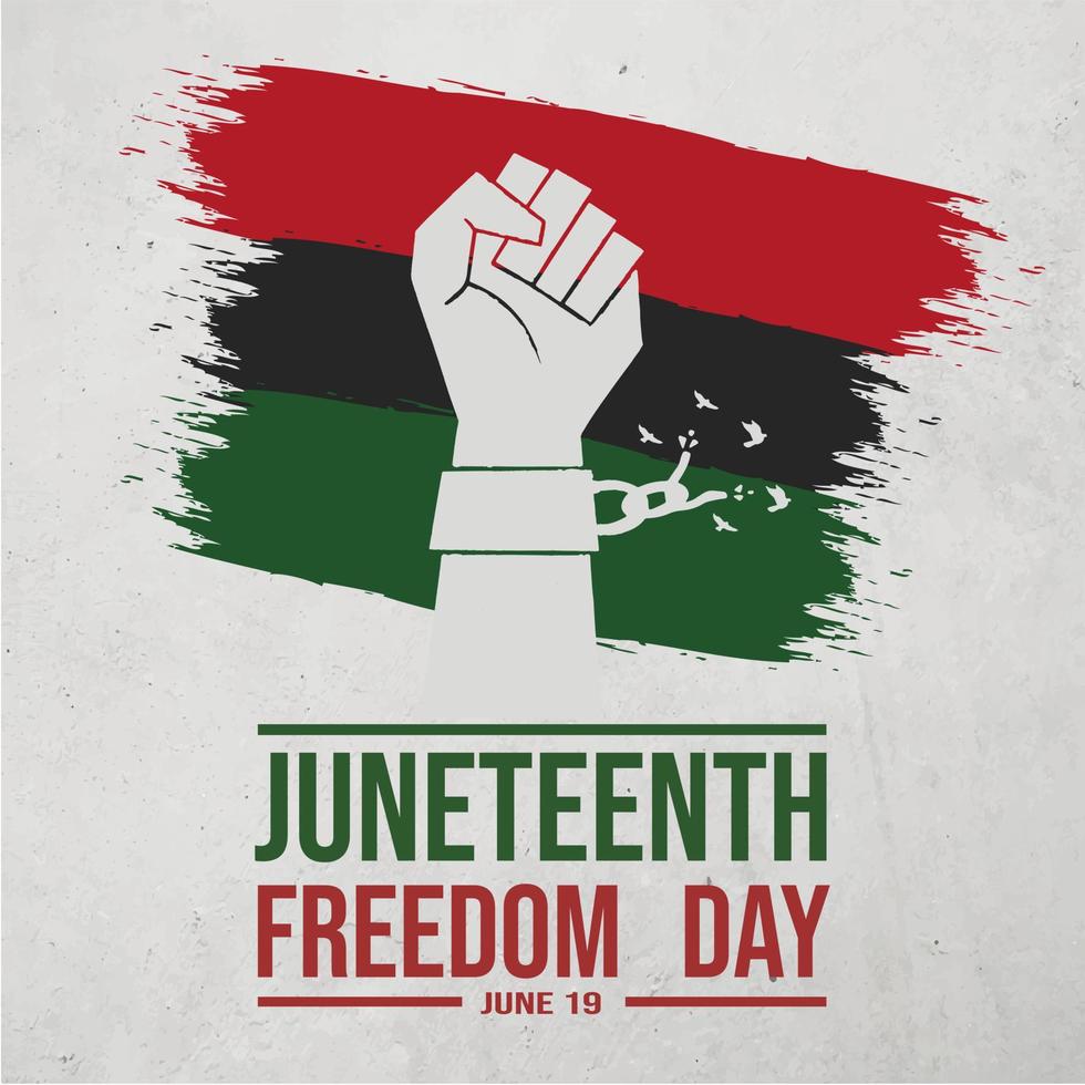 Juneteenth Freedom Day. June 19, 1865. Emancipation Day. Illustration vector graphic.