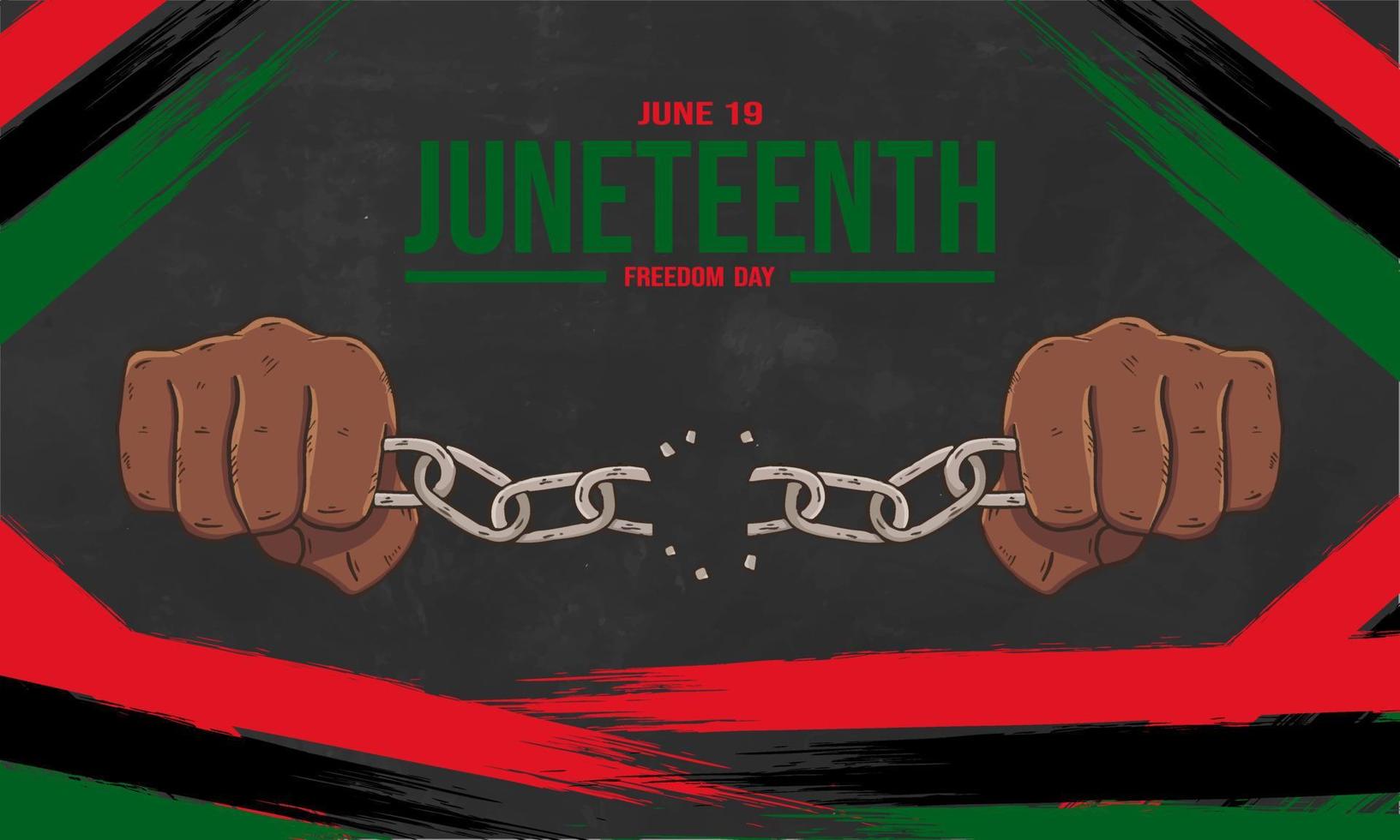 Juneteenth Freedom Day. June 19, 1865. Emancipation Day. Illustration vector graphic.