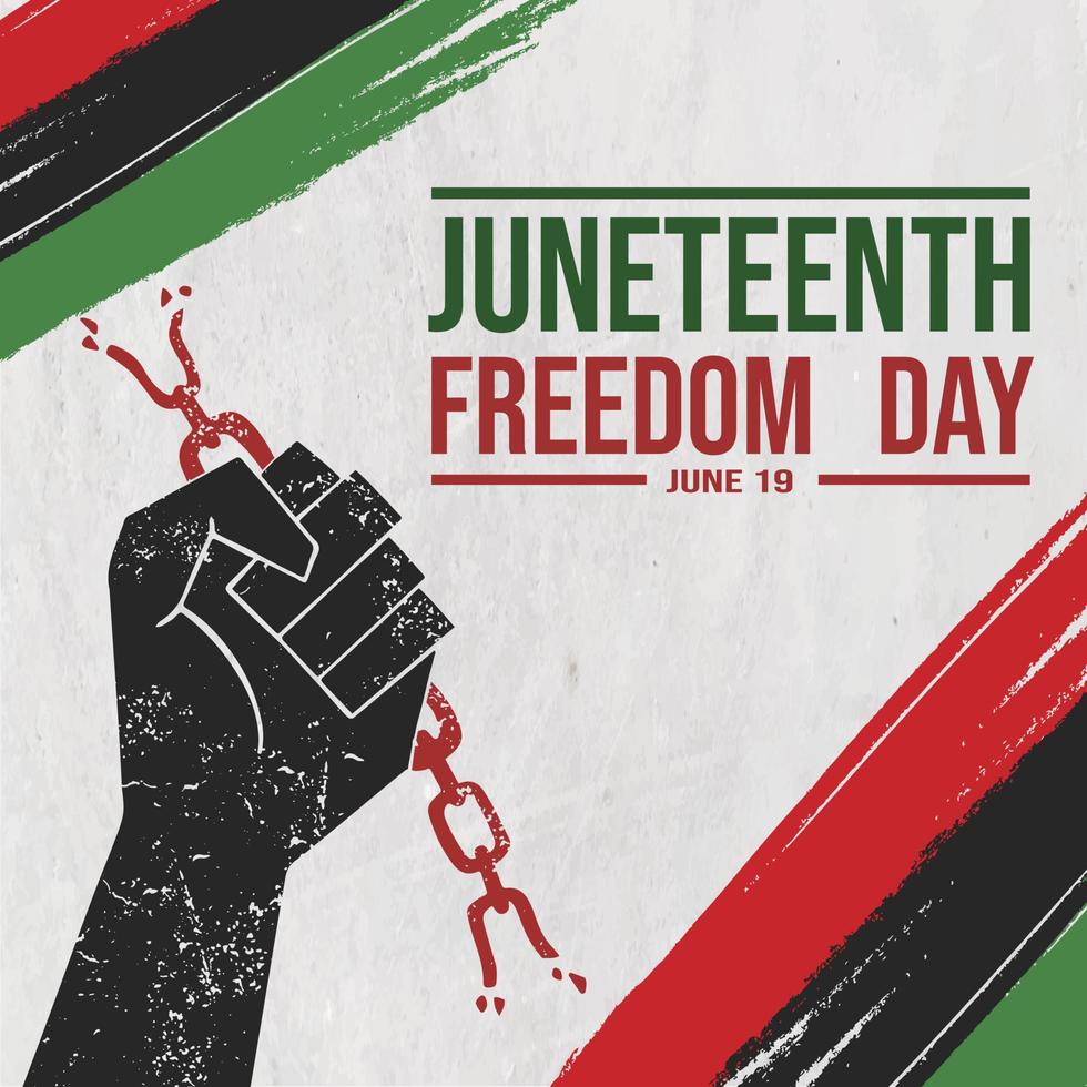 Juneteenth Freedom Day. June 19, 1865. Emancipation Day. Illustration vector graphic.