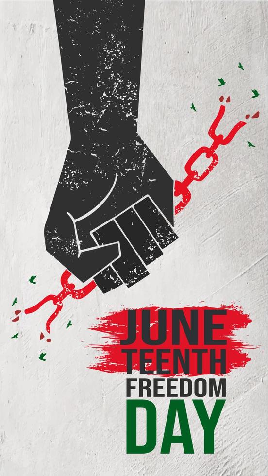 Juneteenth Freedom Day. June 19, 1865. Emancipation Day. Illustration vector graphic.