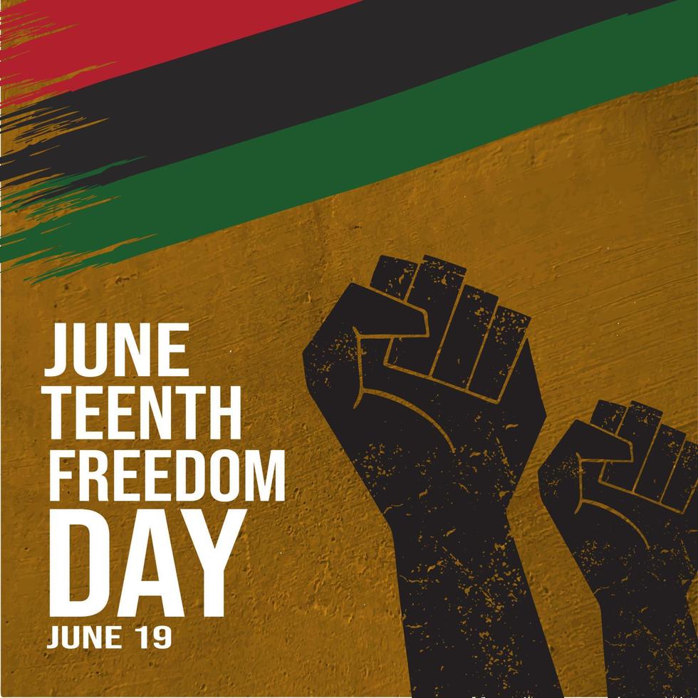 Juneteenth Freedom Day. June 19, 1865. Emancipation Day. Illustration vector graphic.