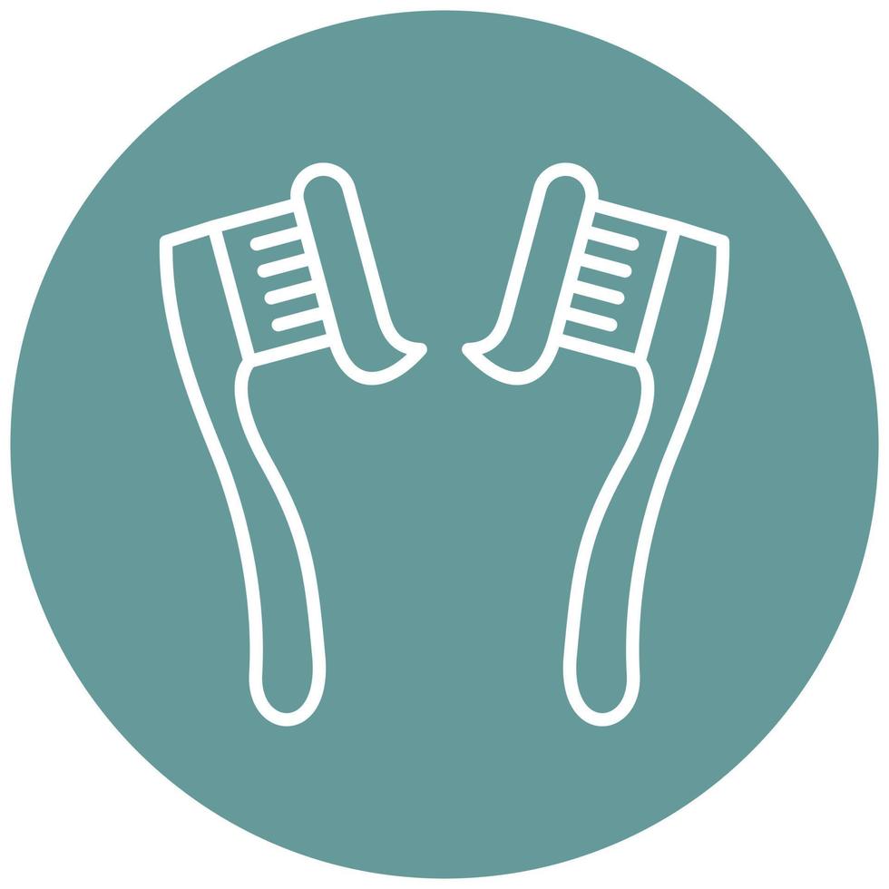 Tooth Paste on Brush Icon Style vector