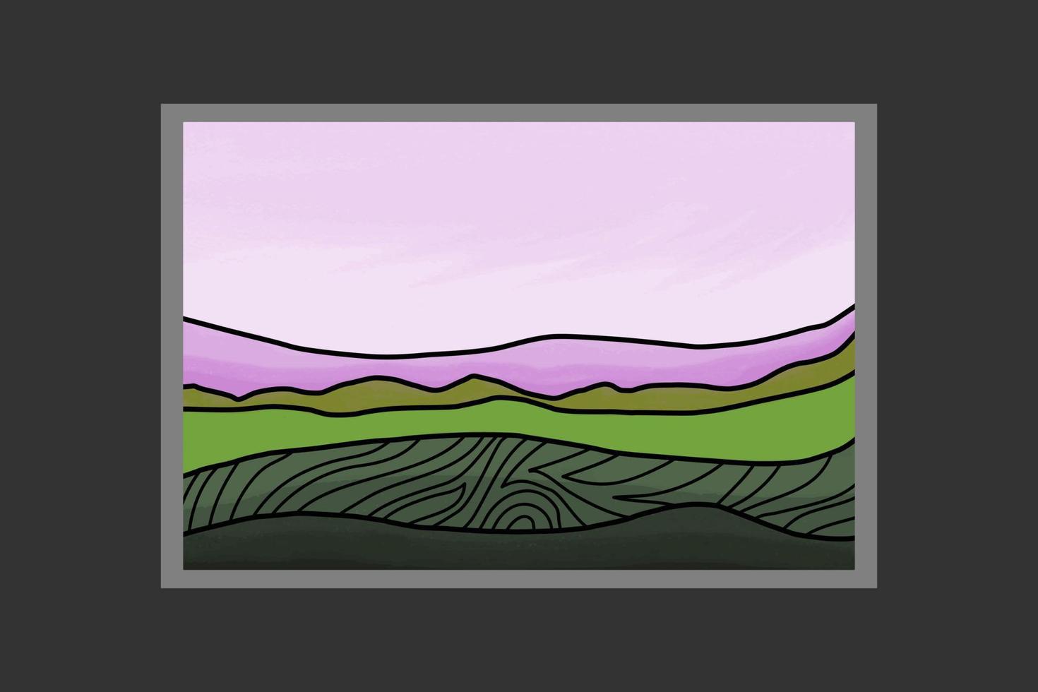 pintura de montaña abstracta, fondo abstracto, vector premium