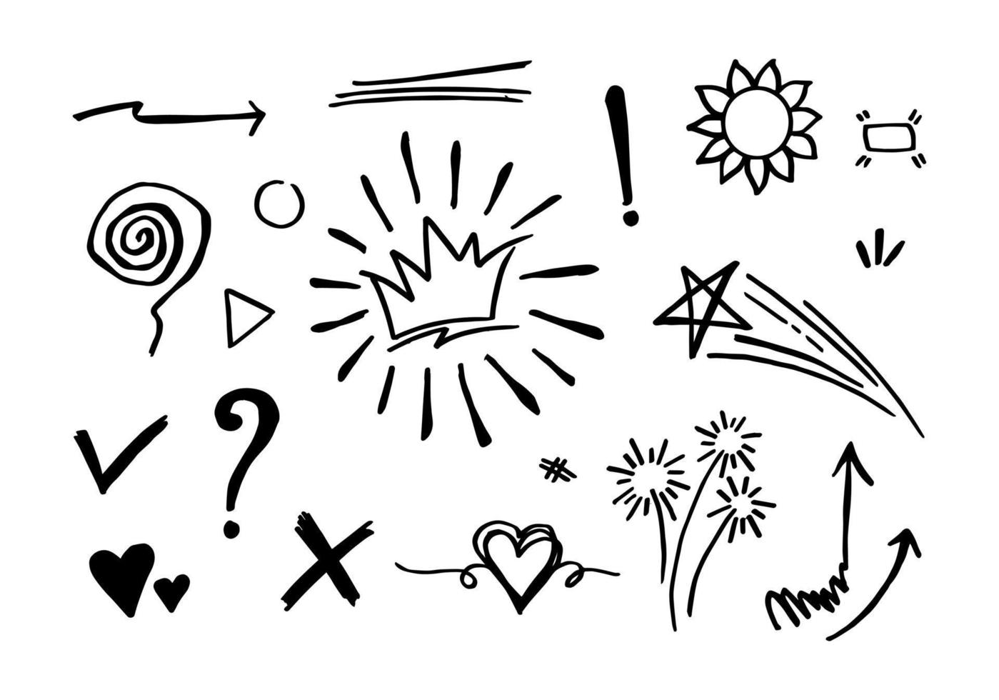 Doodle element vector set, for concept design.