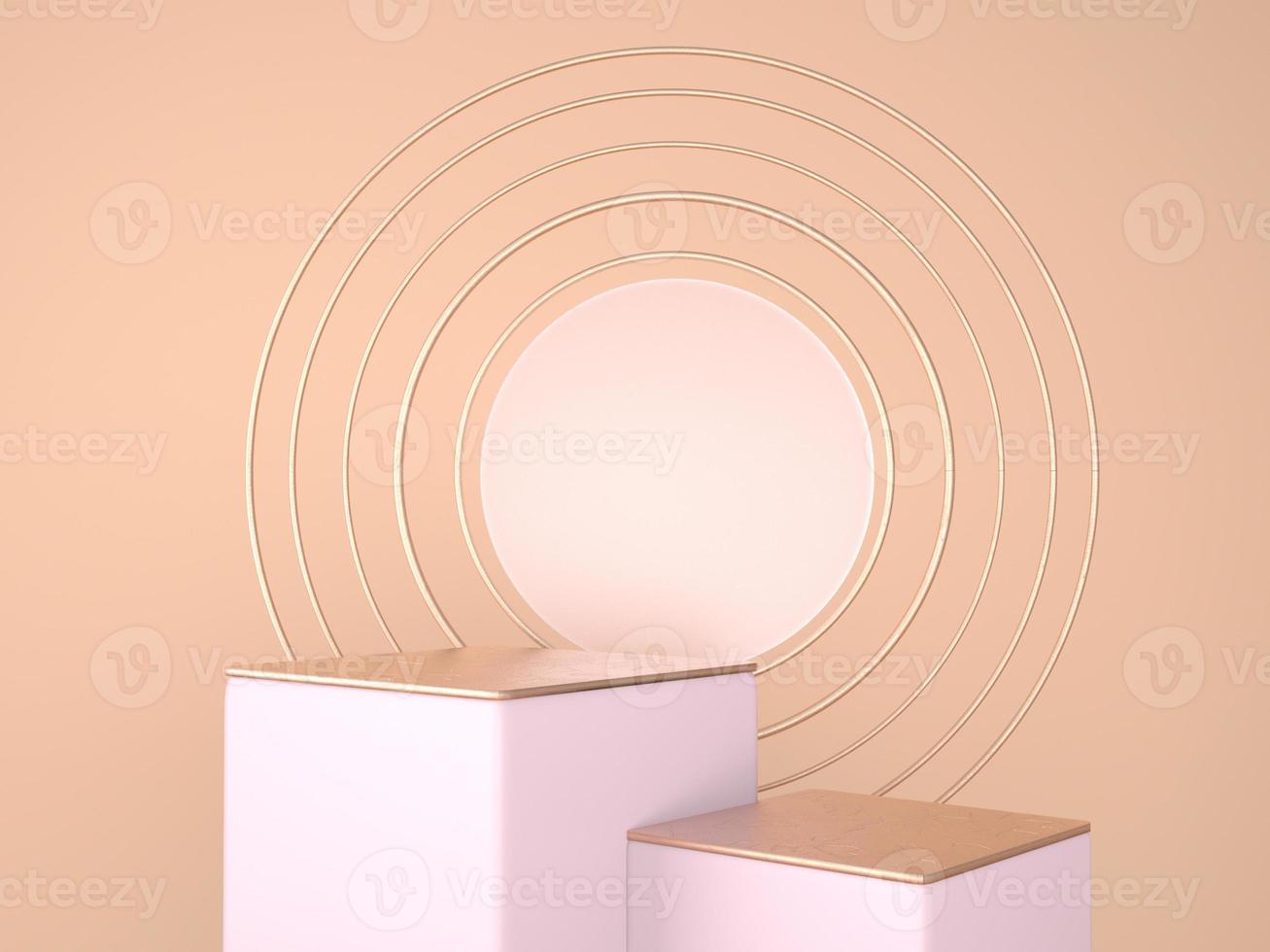 3d abstract background, mock up scene geometry shape podium for product display, 3d illustration. photo