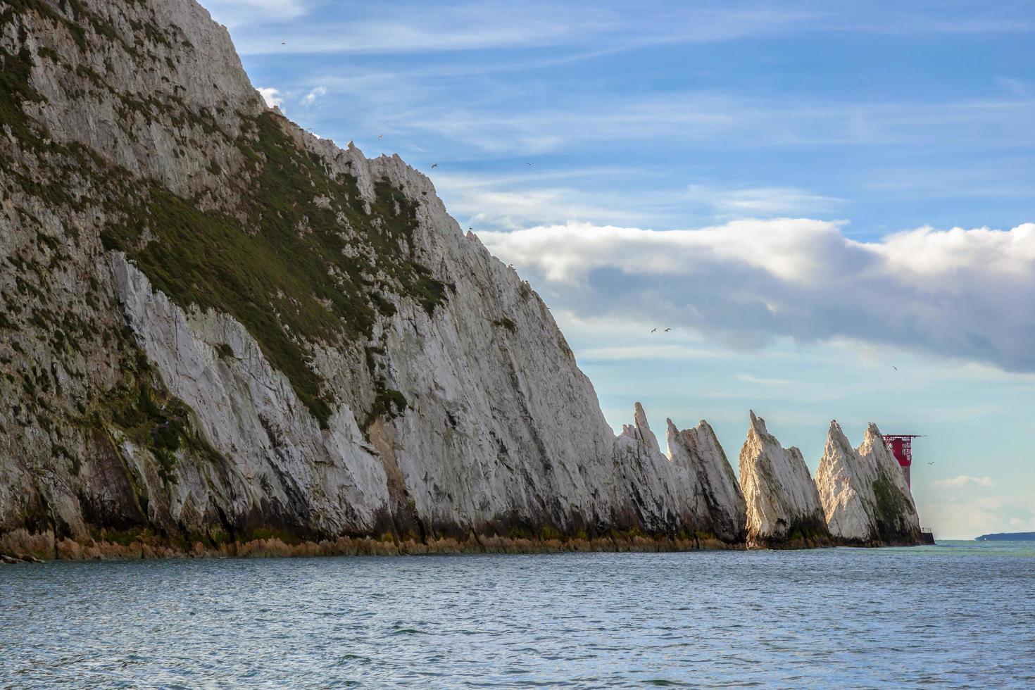 vista de la isla de wight de las agujas foto