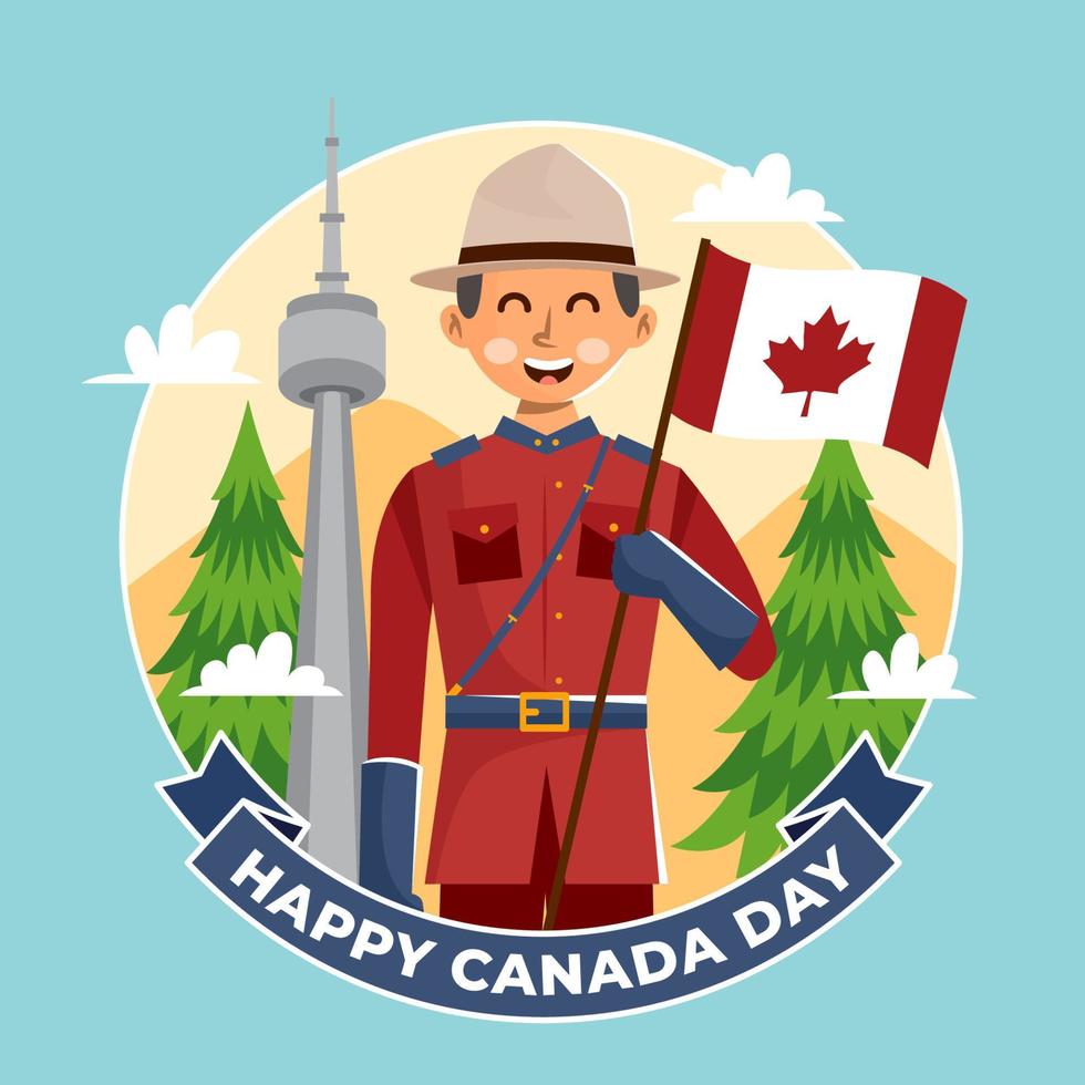 concepto de feliz día de canadá vector