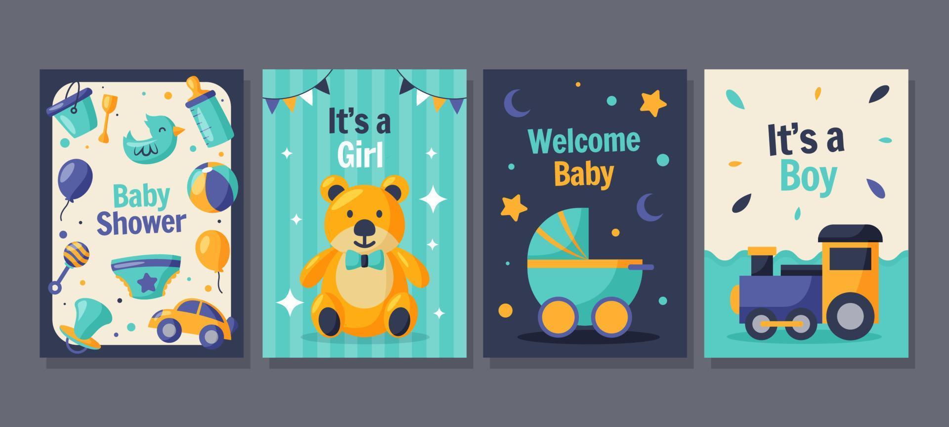 Bornday Card Collection vector