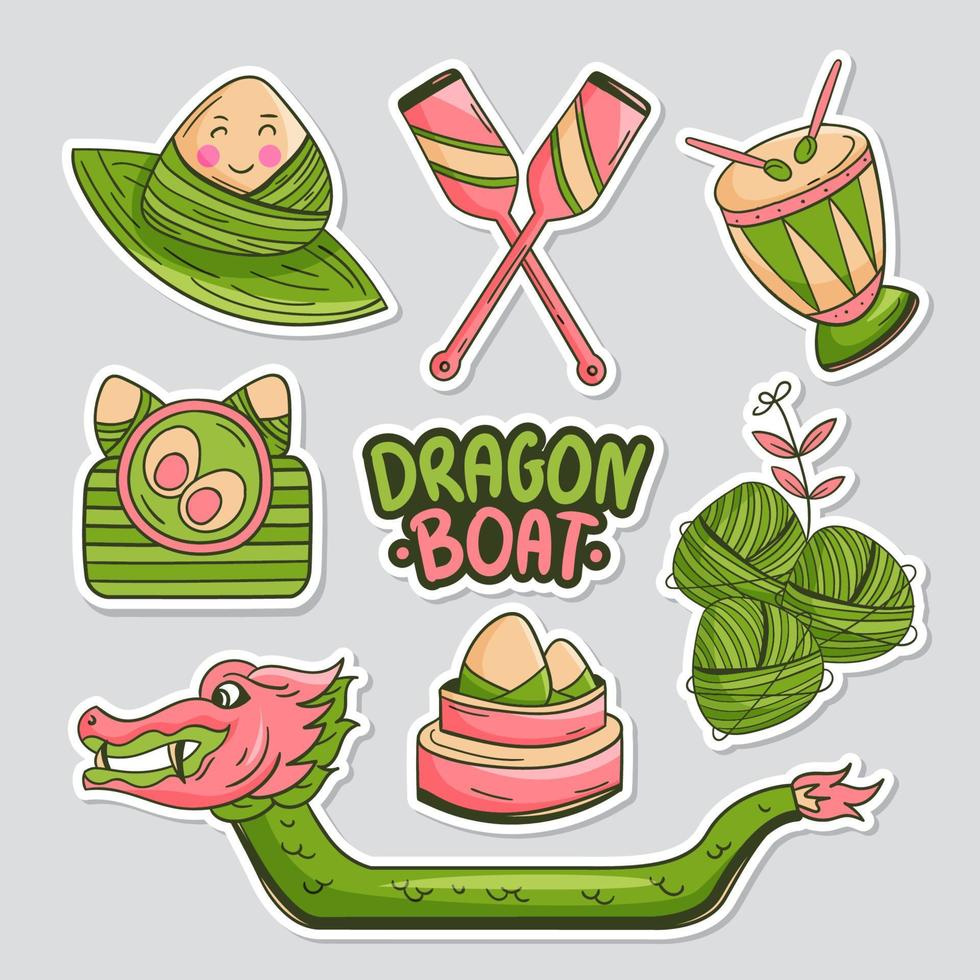 Dragon Boat Sticker vector