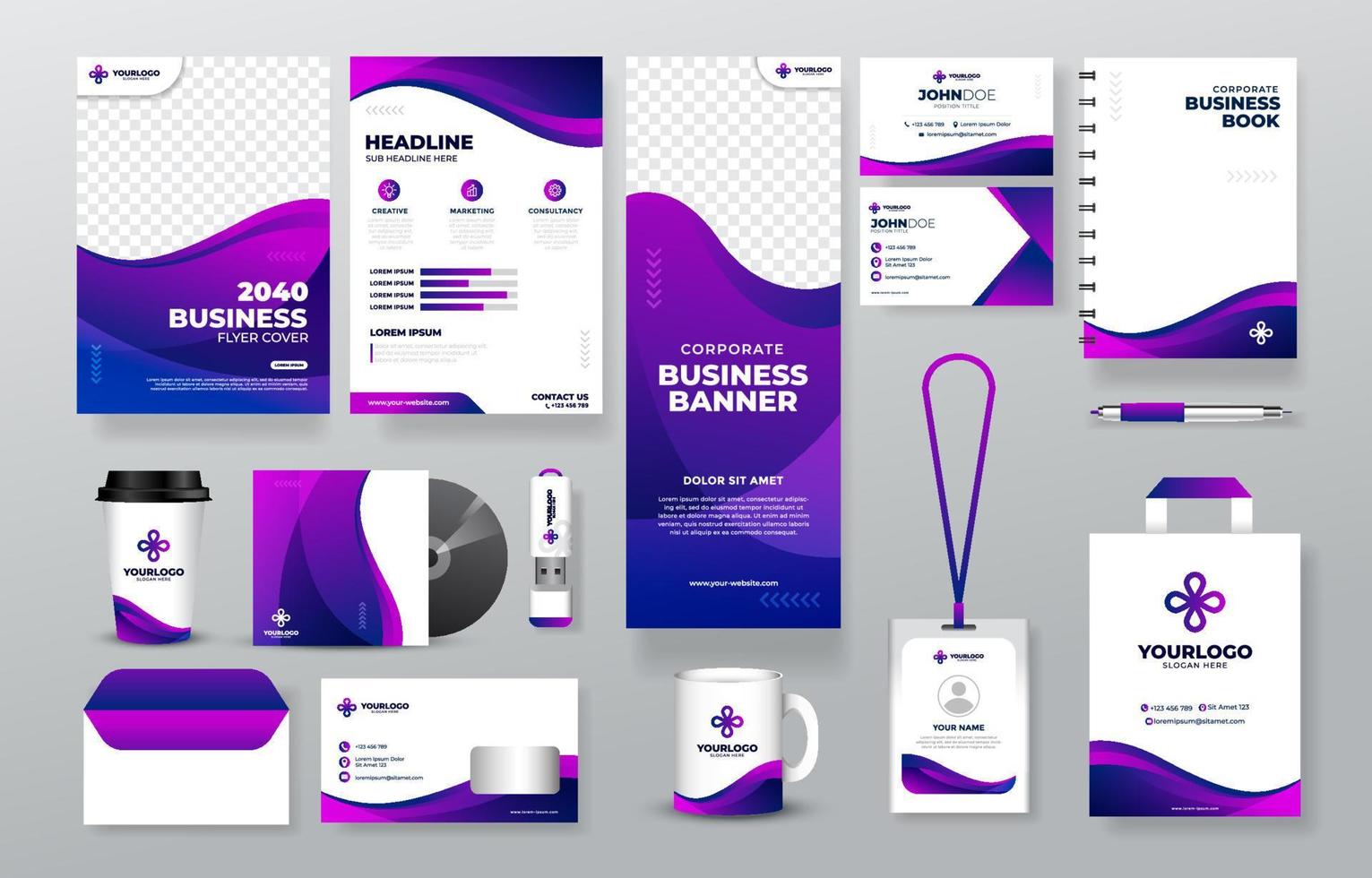 Stationery Kit Template vector