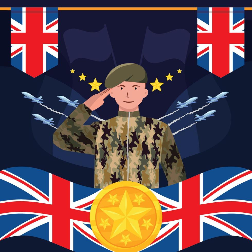 United Kingdom Armed Forces Day Concept vector