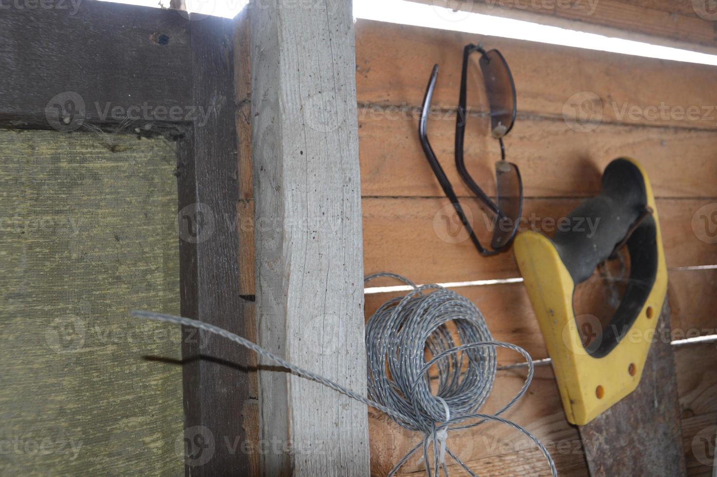 Old tools in the shed photo