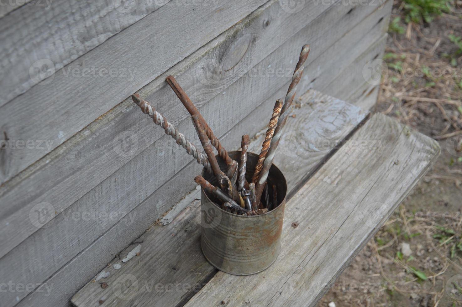 Old tools in the shed photo