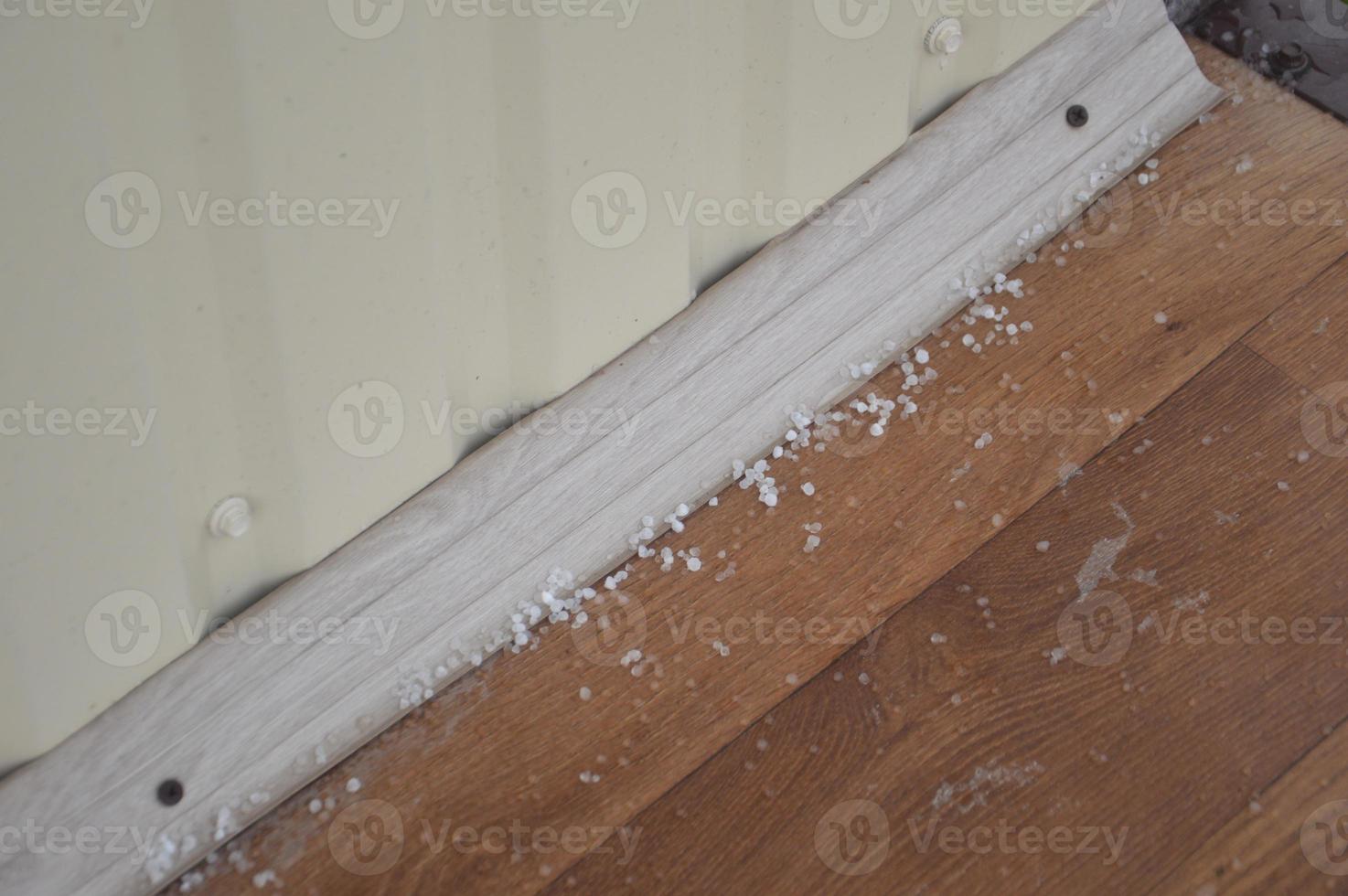 A small round hail of ice fell photo