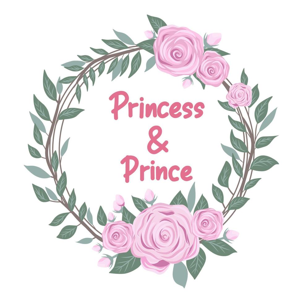 Save the date princess and prince vector