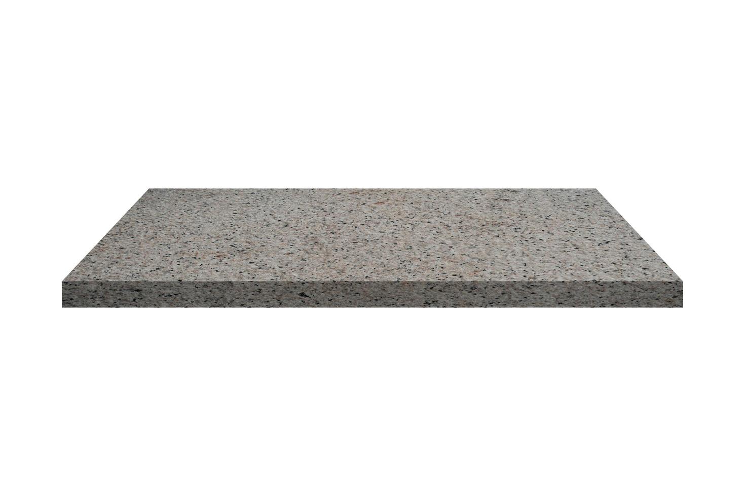 A granite natural rock shelf isolated on a white background with a clipping path photo
