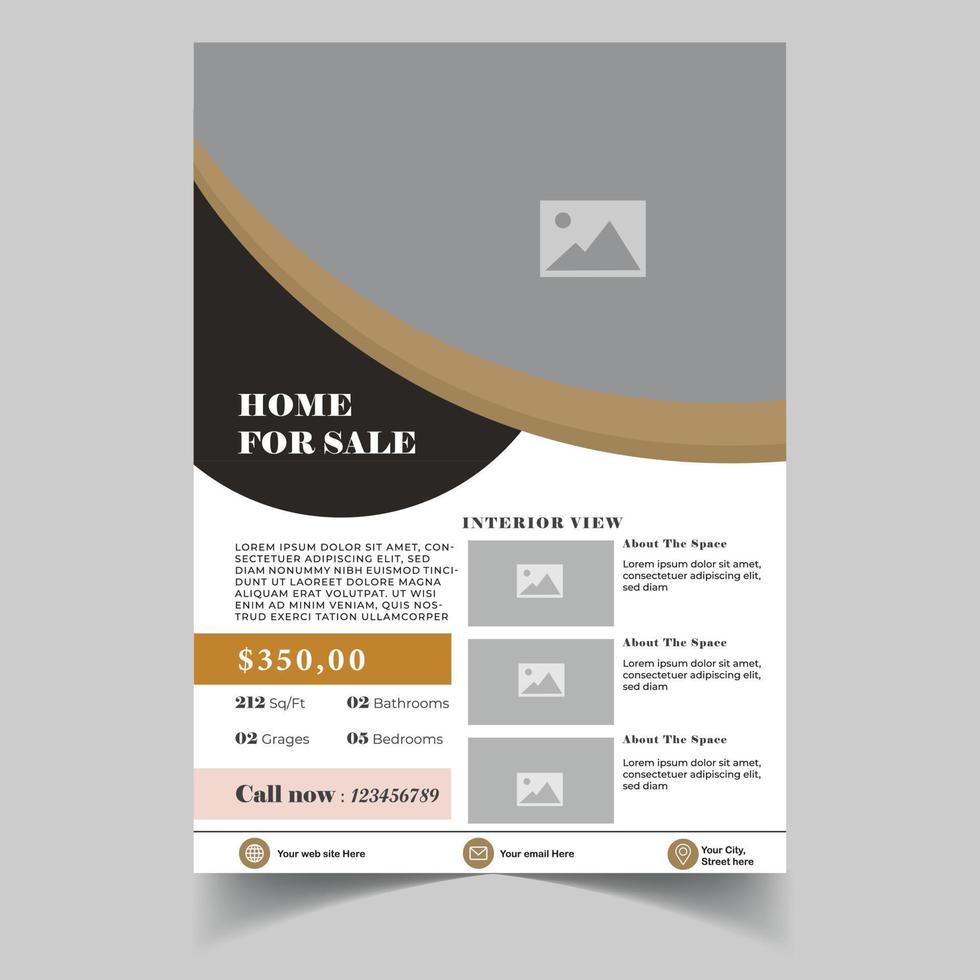 professional flyer design template vector