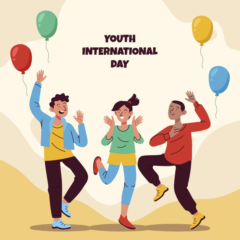 feliz dia de la juventud vector