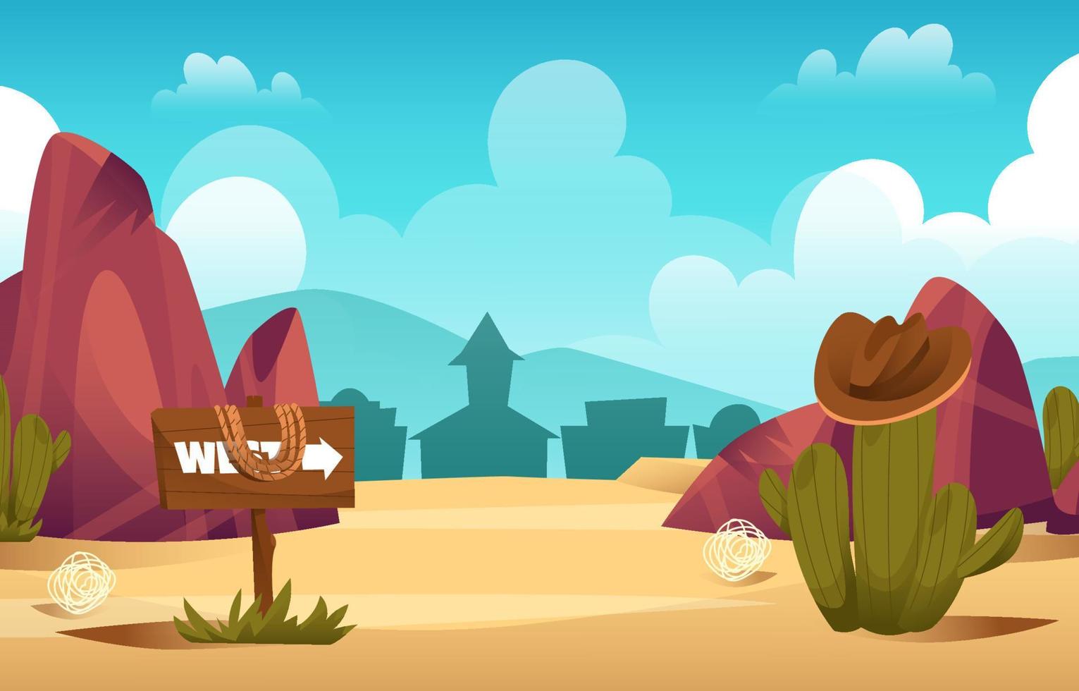 Wild West Desert Background vector