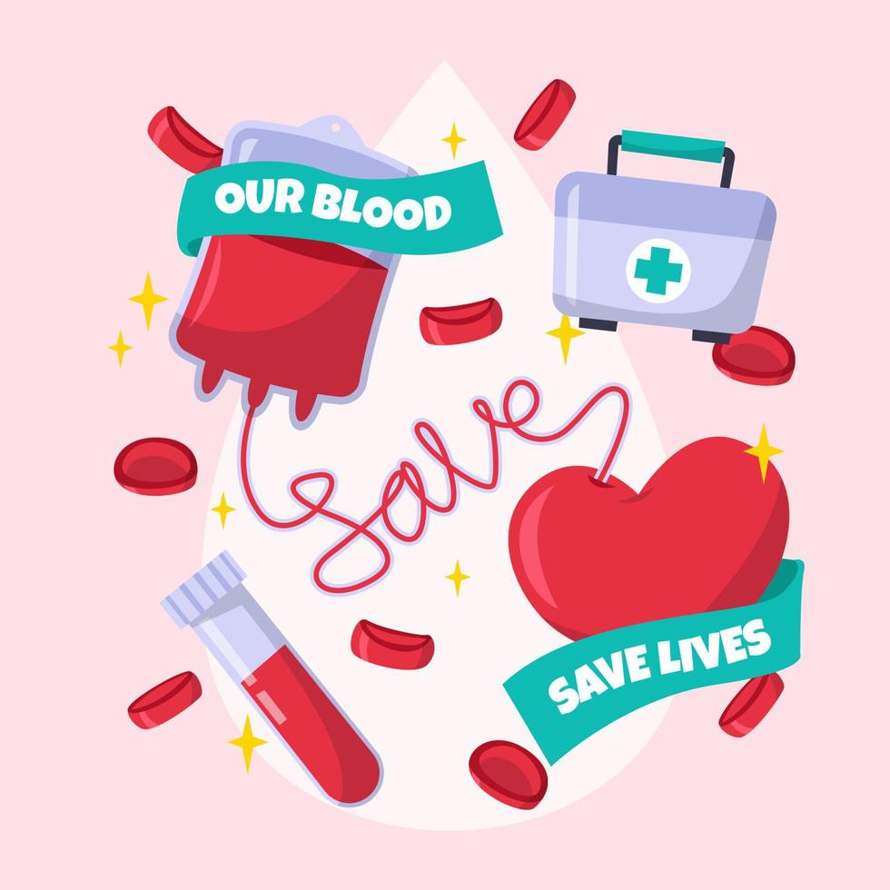 Blood Donor Day Concept vector