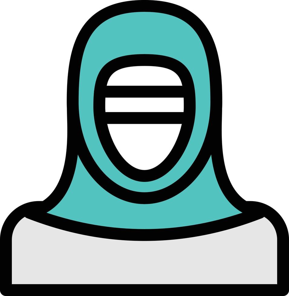 ilustración vectorial de mujeres hijab en un fondo. símbolos de calidad premium. iconos vectoriales para concepto y diseño gráfico. vector