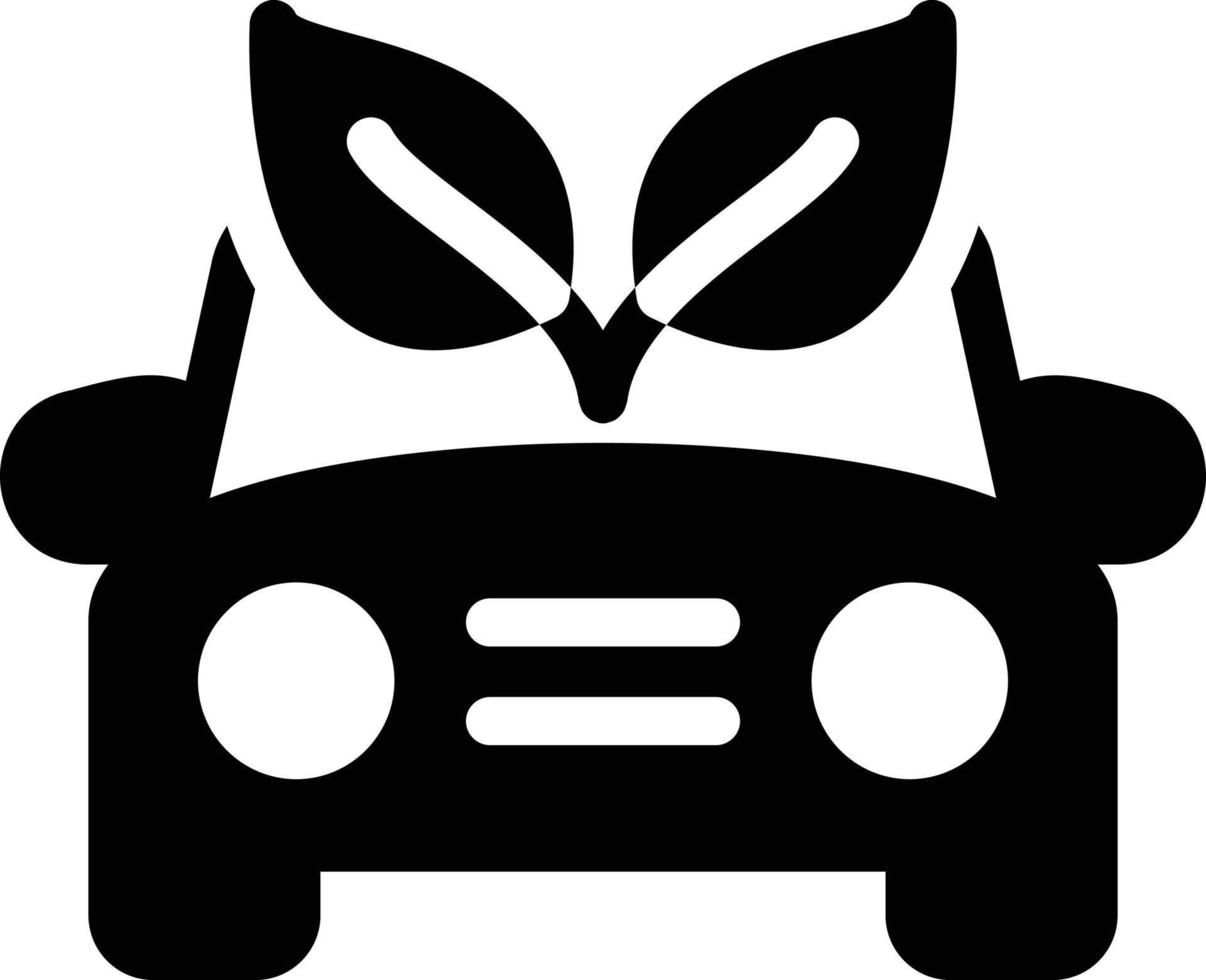 ilustración de vector de coche ecológico en un fondo. símbolos de calidad premium. iconos vectoriales para concepto y diseño gráfico.