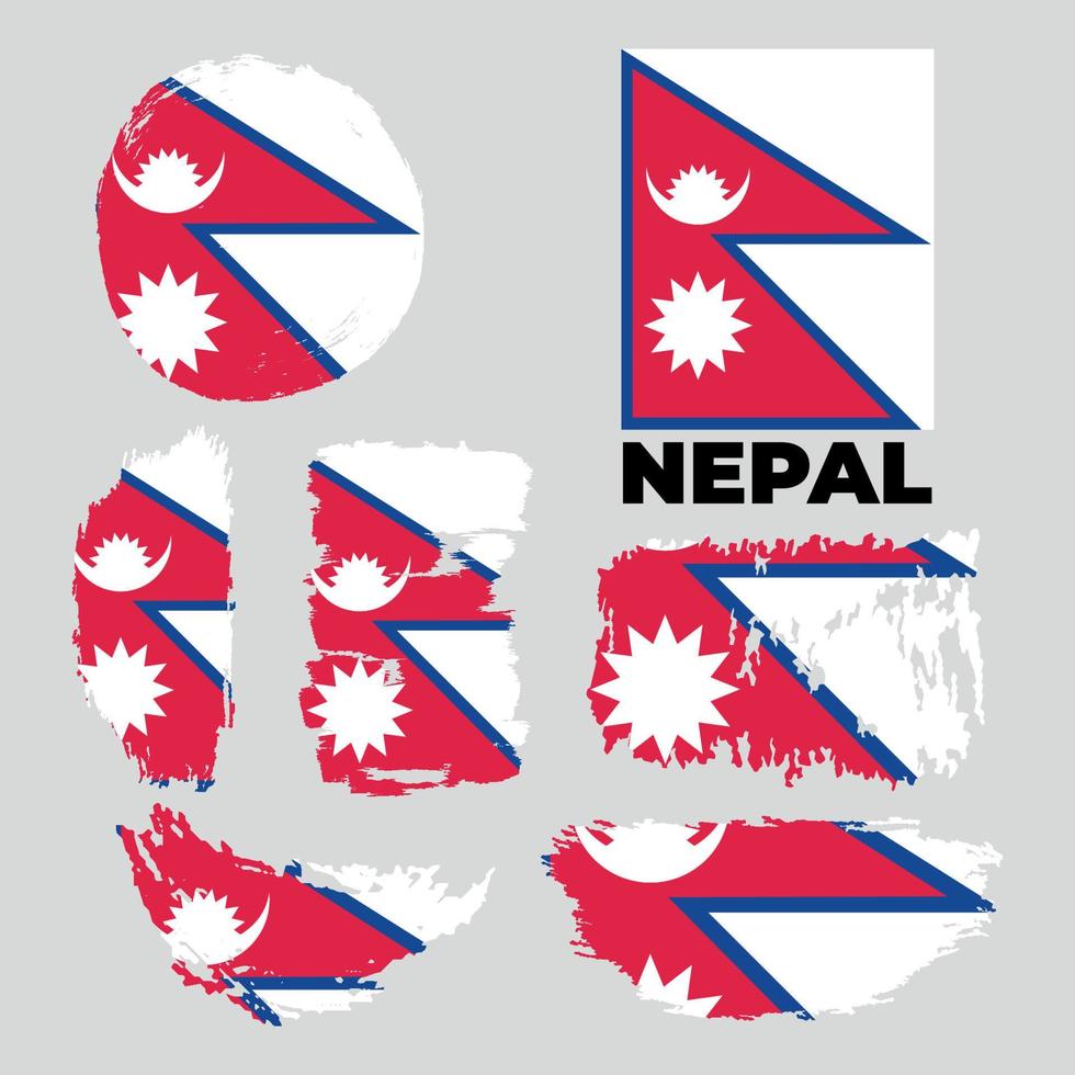 Republic day of Nepal country with country flag geometric greeting background. Vector illustration