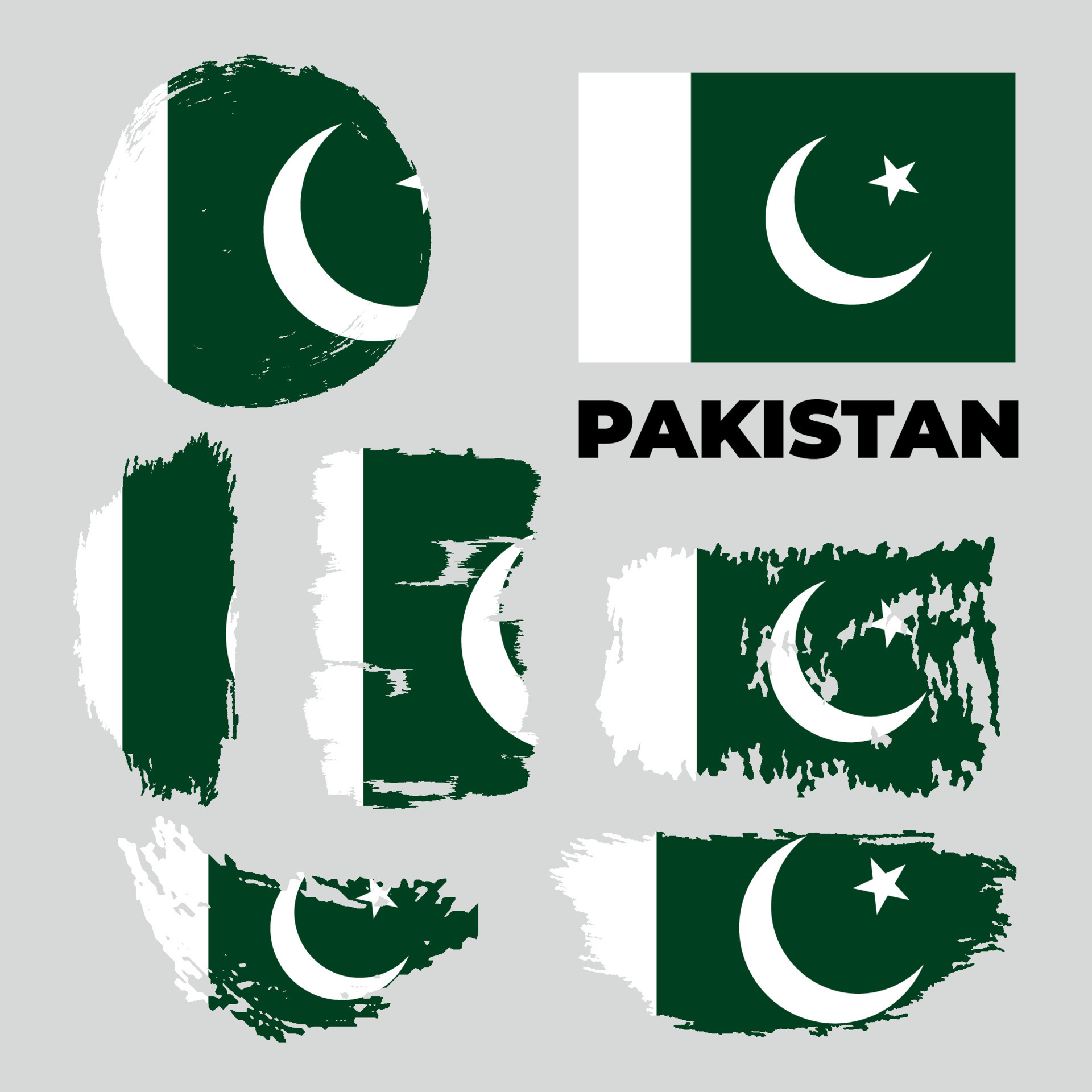 Pakistani flag grunge brush background. Vector illustration. 7362630 ...