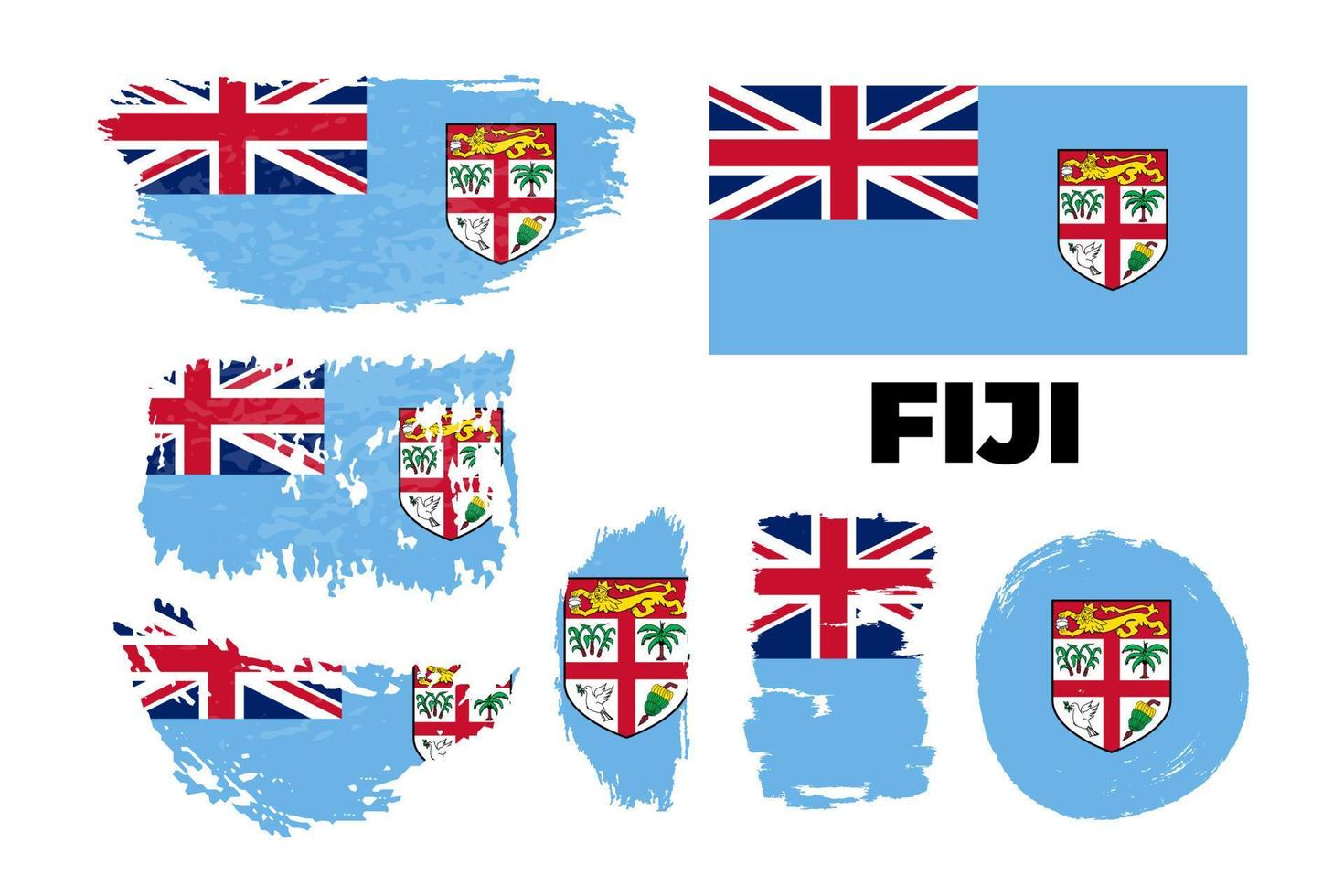 Flag of Fiji the illustration vector on a white background