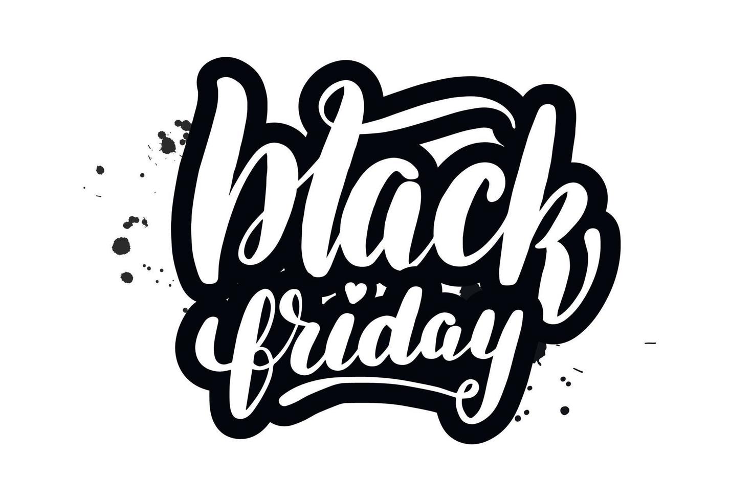 Inspirational handwritten brush lettering black friday. Vector calligraphy illustration isolated on white background. Typography for banners, badges, postcard, t shirt, prints, posters.