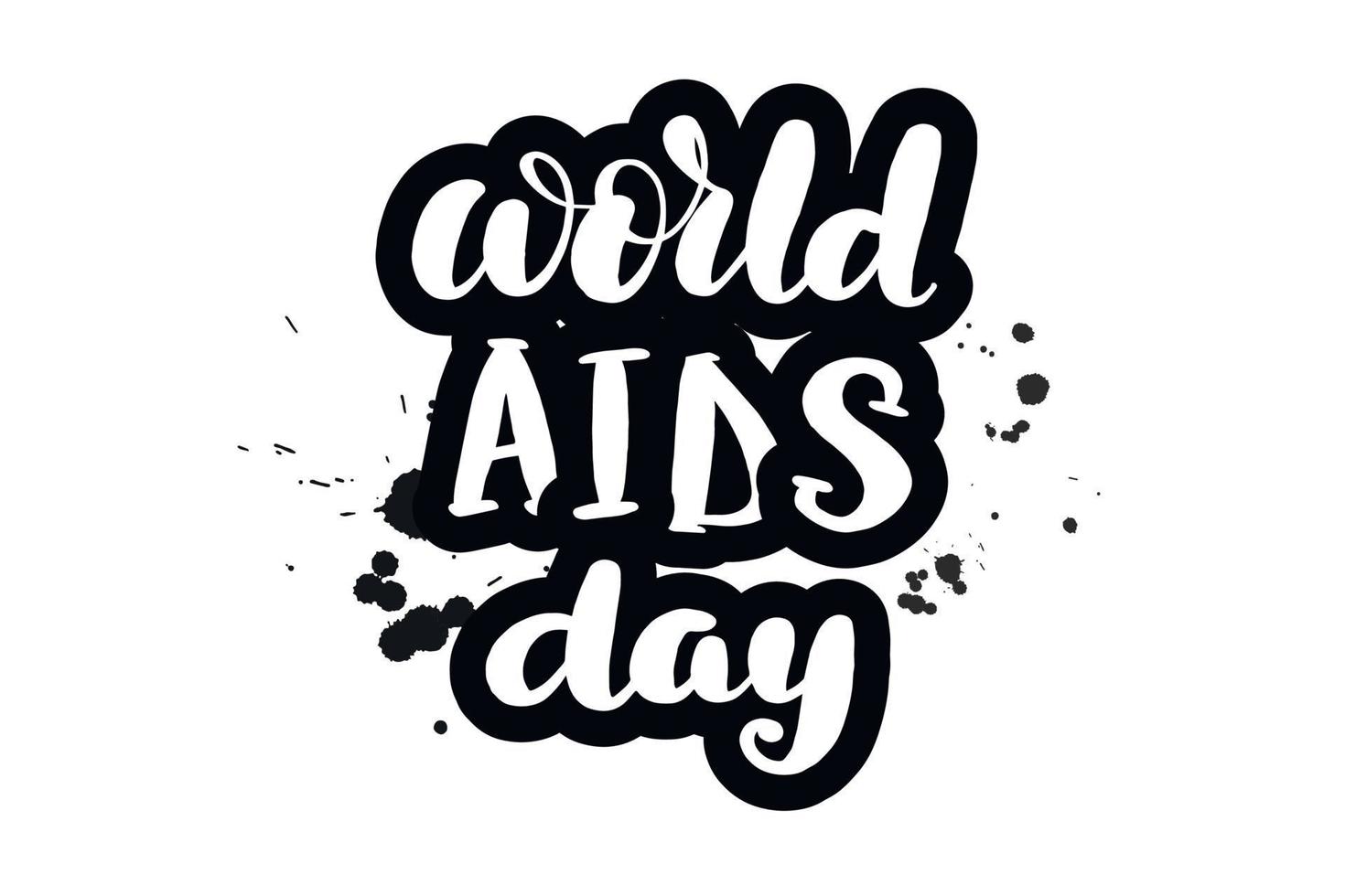 Premium Vector  World aids day event lettering