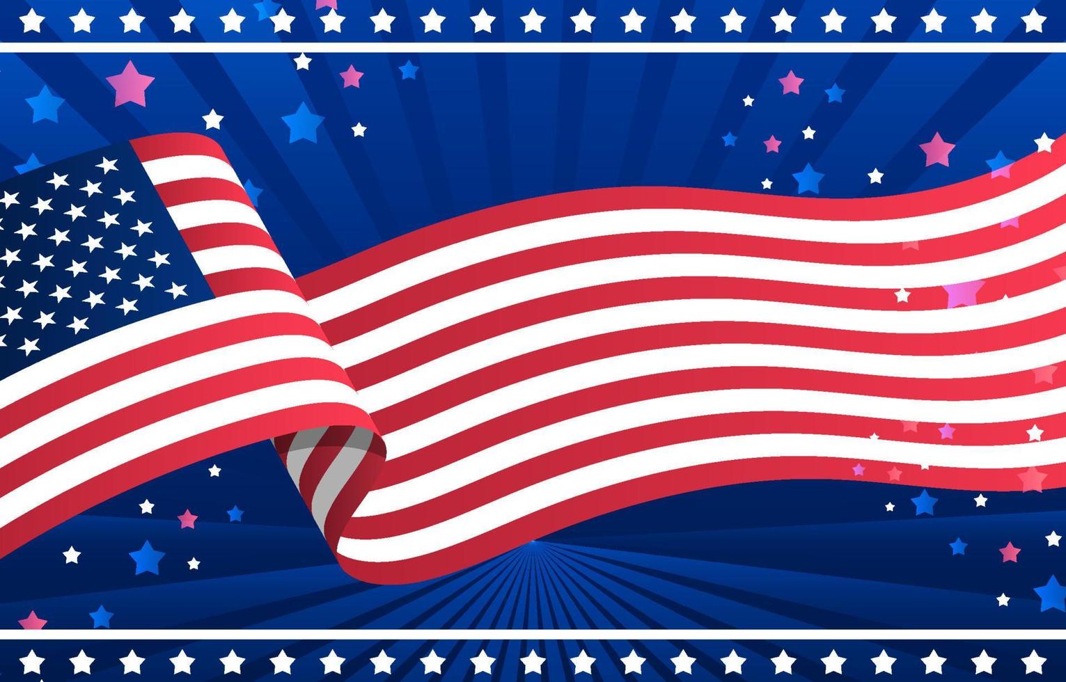 4ht Of July USA Independence Day Background vector