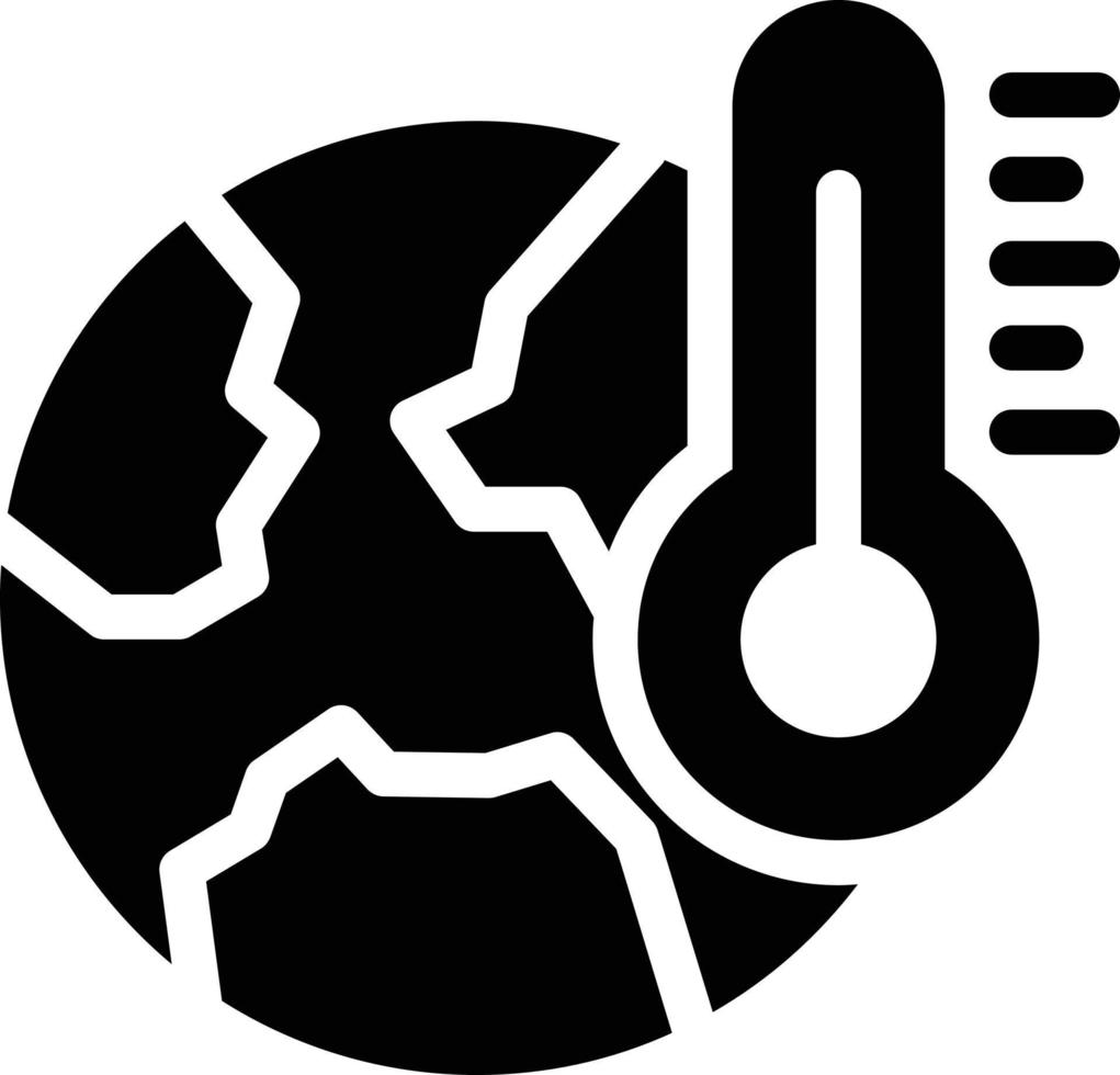 ilustración vectorial de temperatura terrestre en un fondo. símbolos de calidad premium. iconos vectoriales para concepto y diseño gráfico. vector