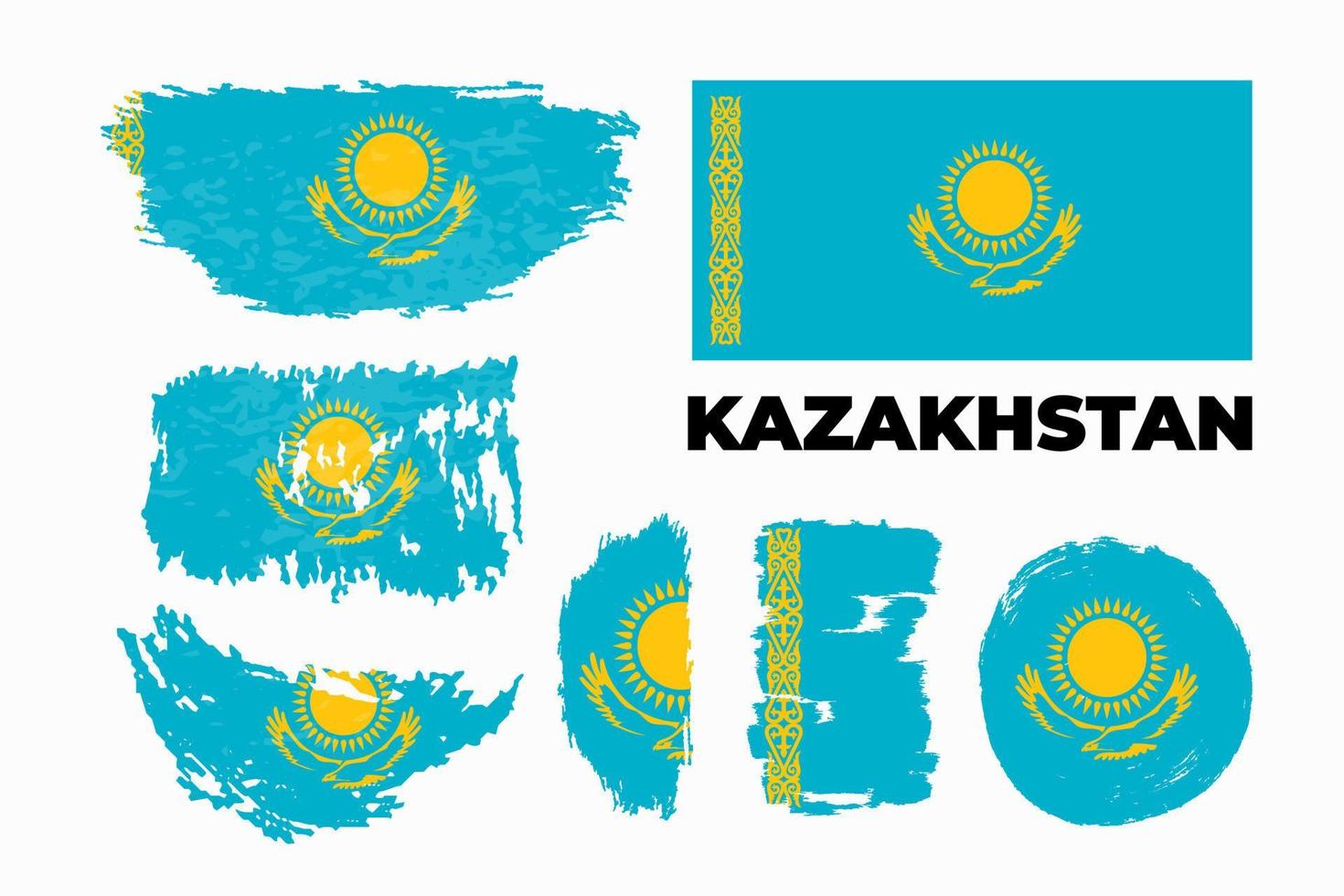 Vector kazakhstan flag, kazakhstan flag illustration, kazakhstan flag picture, kazakhstan flag image. Vector illustration