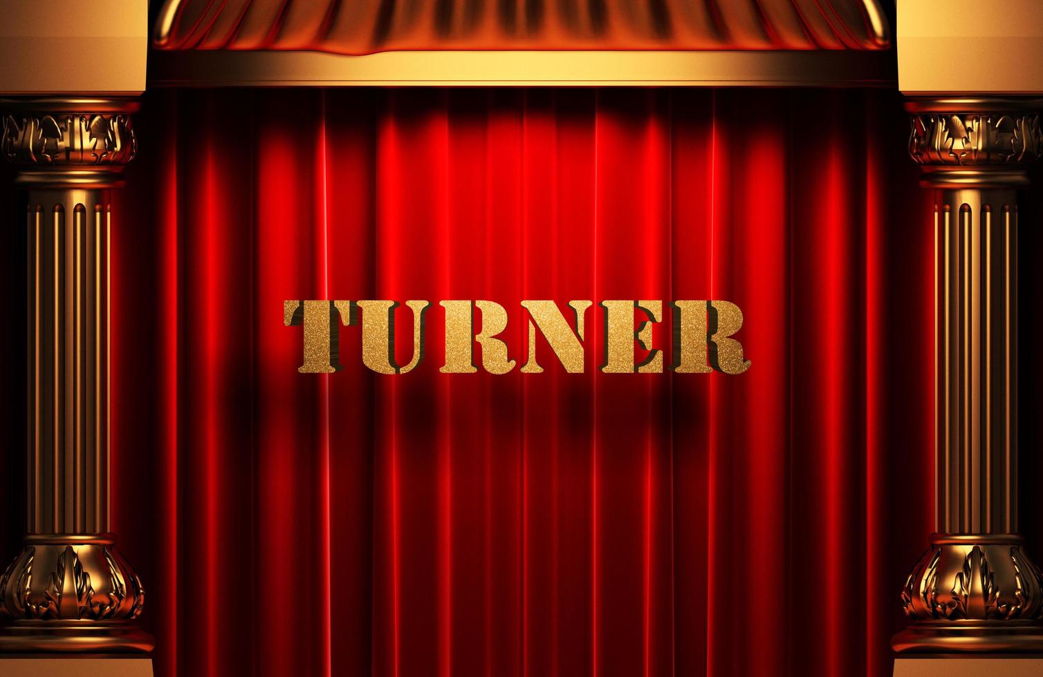 turner golden word on red curtain photo