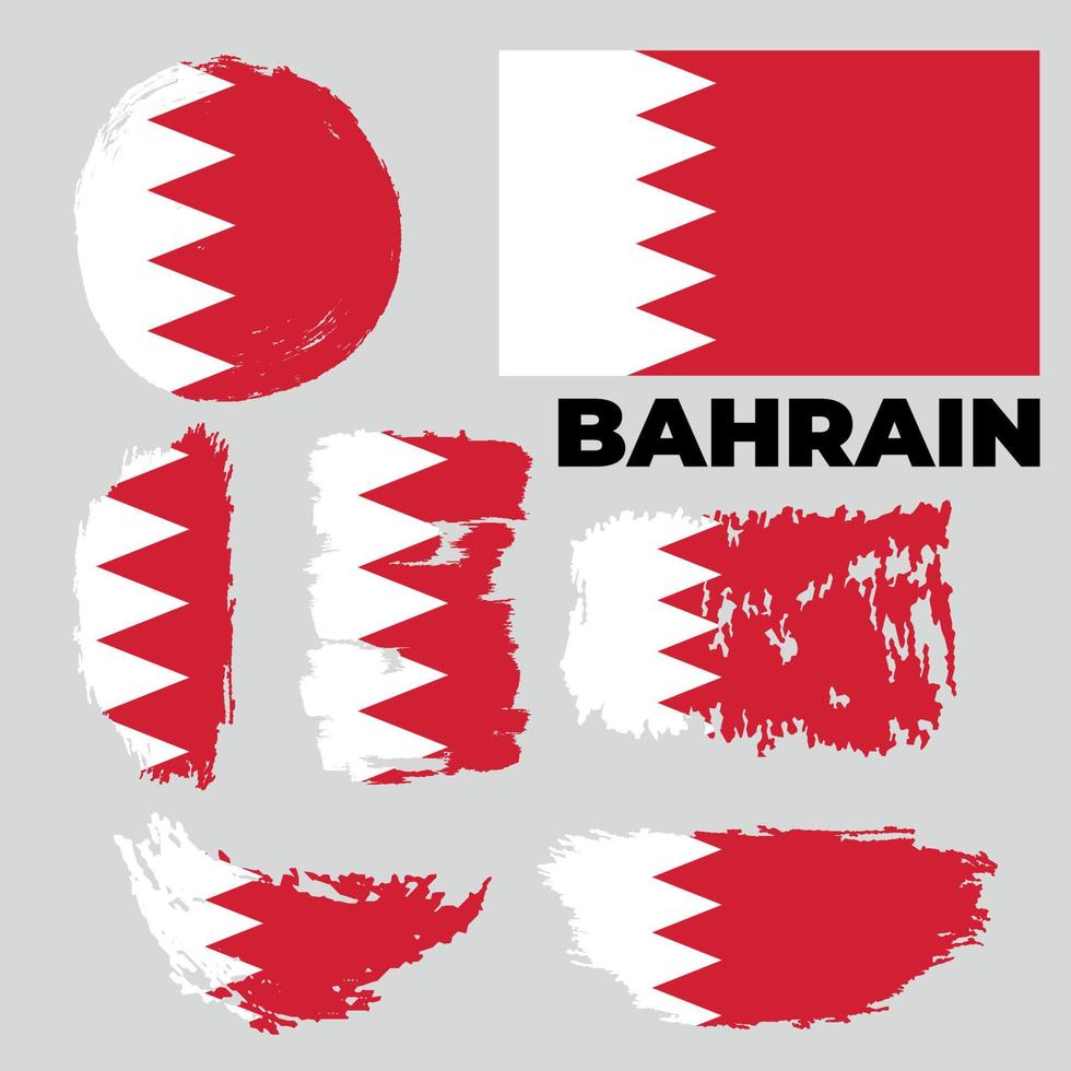 Happy independence day of Bahrain with artistic watercolor country flag background. Vector illustration