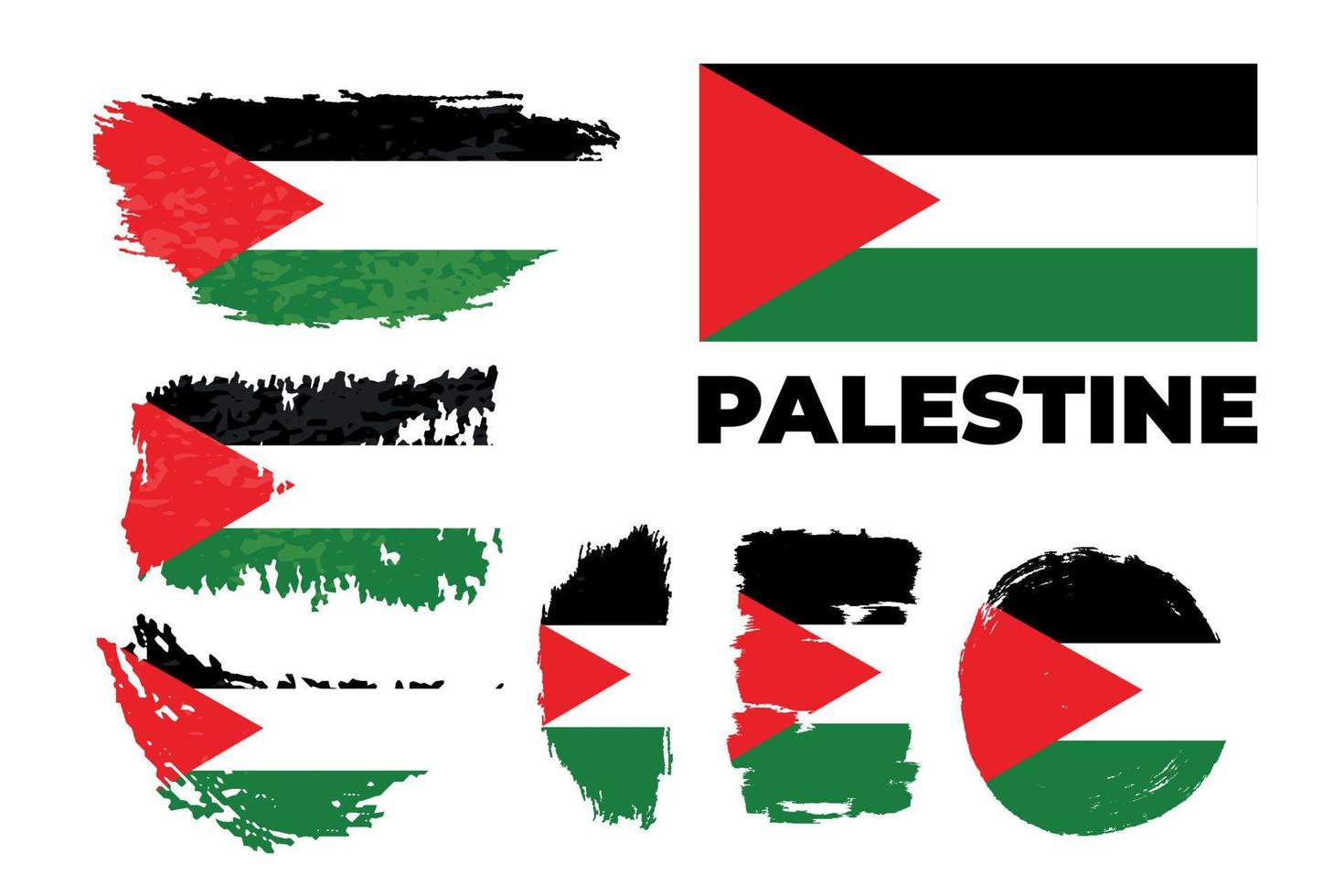 Palestine flag, vector illustration on a white background. Icon, isolated.