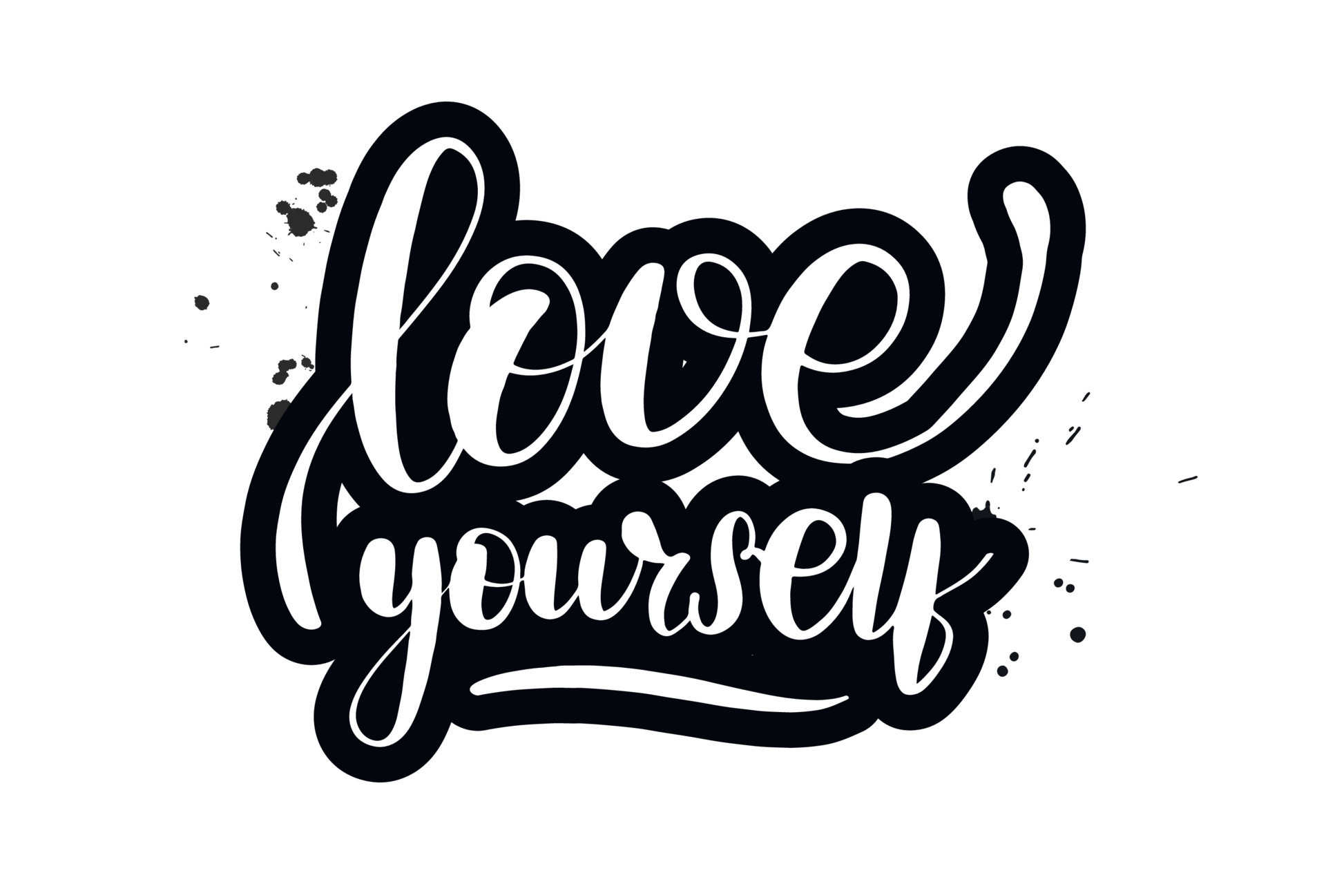 Do it for yourself - isolated handwritten lettering. Vector poster