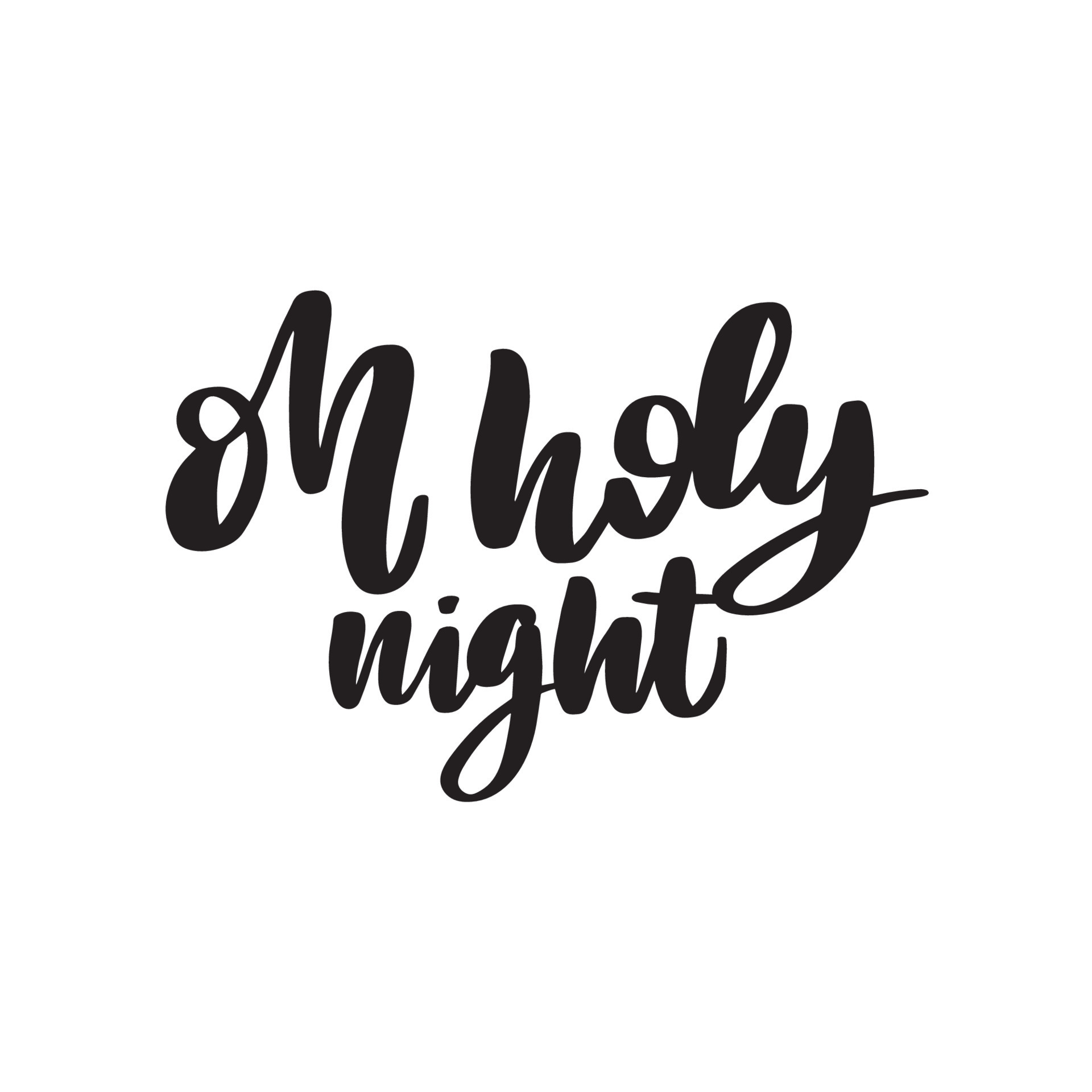 Oh Holy Night Digital Download. KaleidaCuts Lettering.