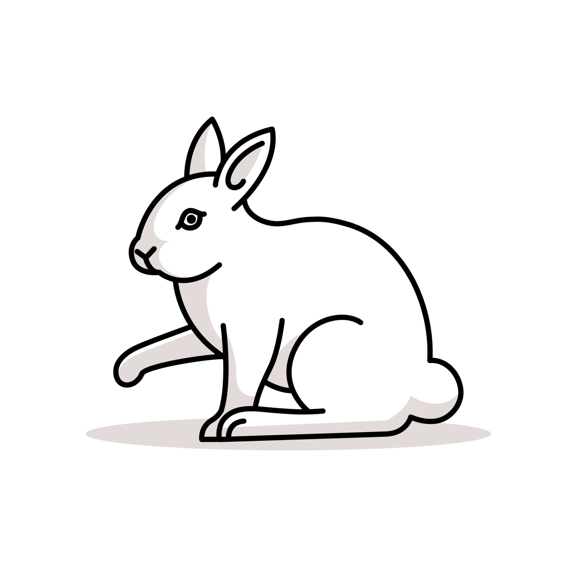 Large Rabbit Outline at Levi Skipper blog