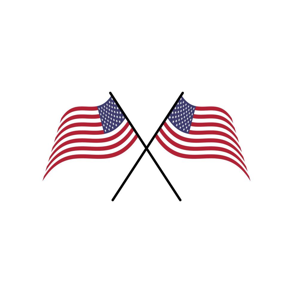 vector de la bandera americana. ilustración de la bandera de estados unidos. adecuado para cualquier contenido que use temas de la bandera estadounidense