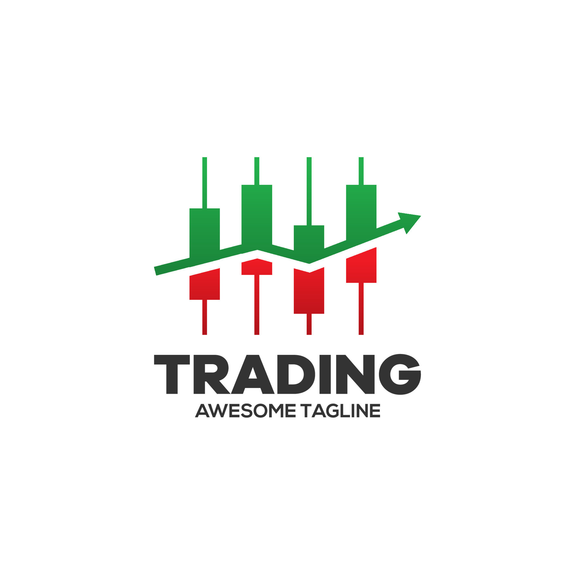 Trading Financial Vector Logo Trading Icon Candlestick Trading