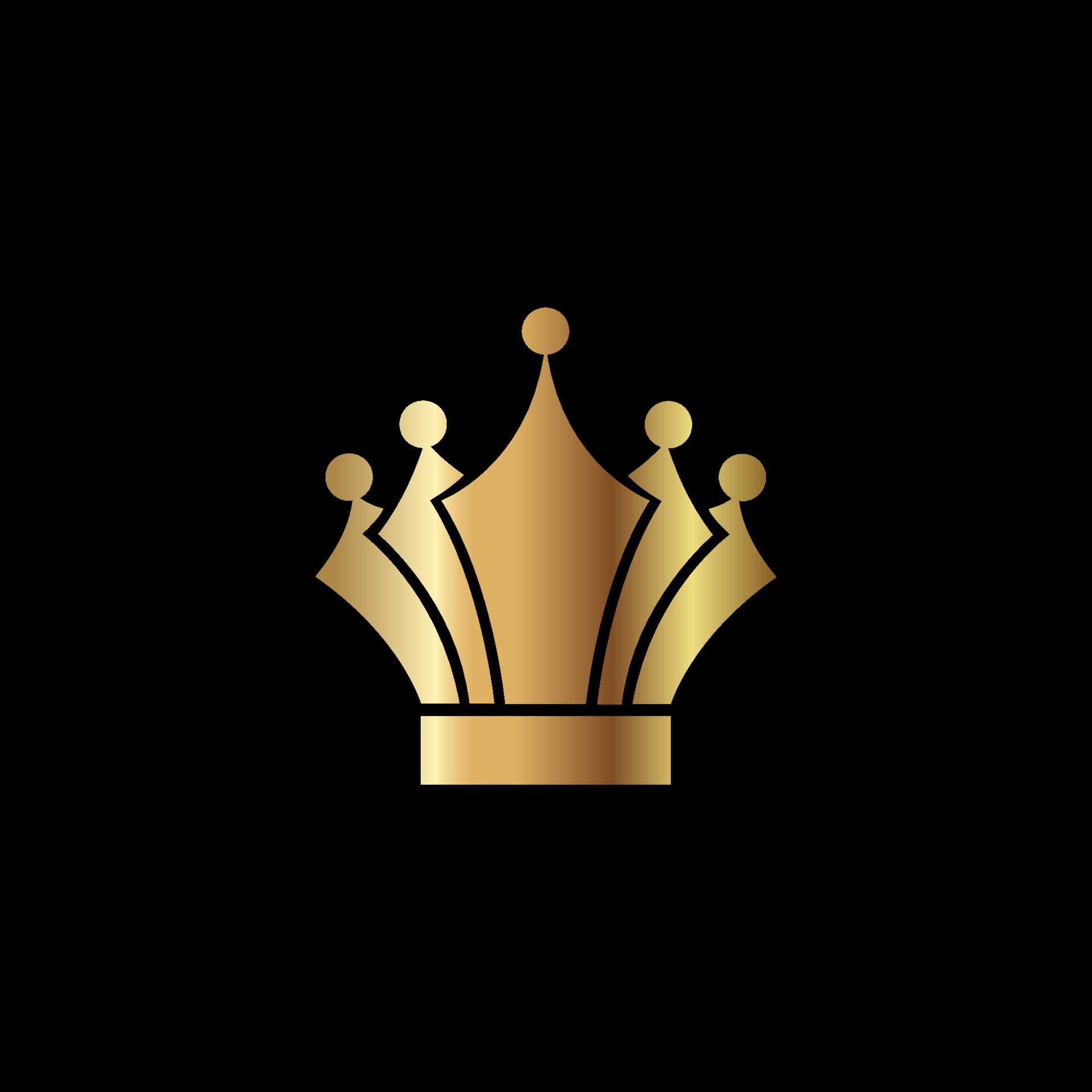 Crown icon. Crown vector illustration with golden color isolated on black  background, suitable for icon, logo, or any design element using crown  shape 7372193 Vector Art at Vecteezy