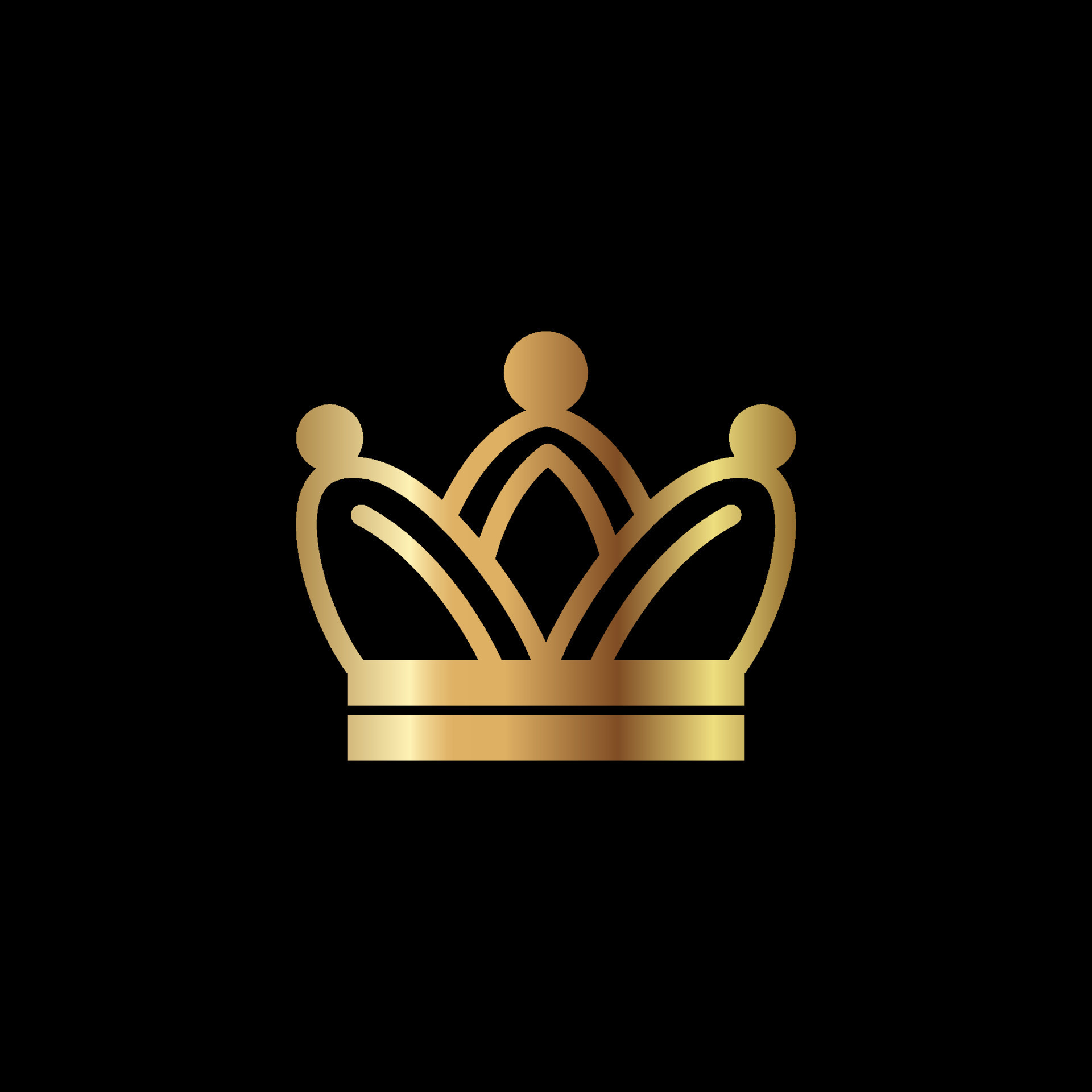 Crown icon. Crown vector illustration with golden color isolated on black  background, suitable for icon, logo, or any design element using crown  shape 7372198 Vector Art at Vecteezy