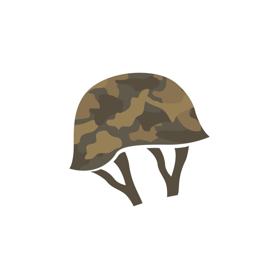 ilustración de imagen vectorial de casco militar o sombrero del ejército. adecuado para el icono, símbolo o activo de diseño con el uso de un tema militar o de guerra vector