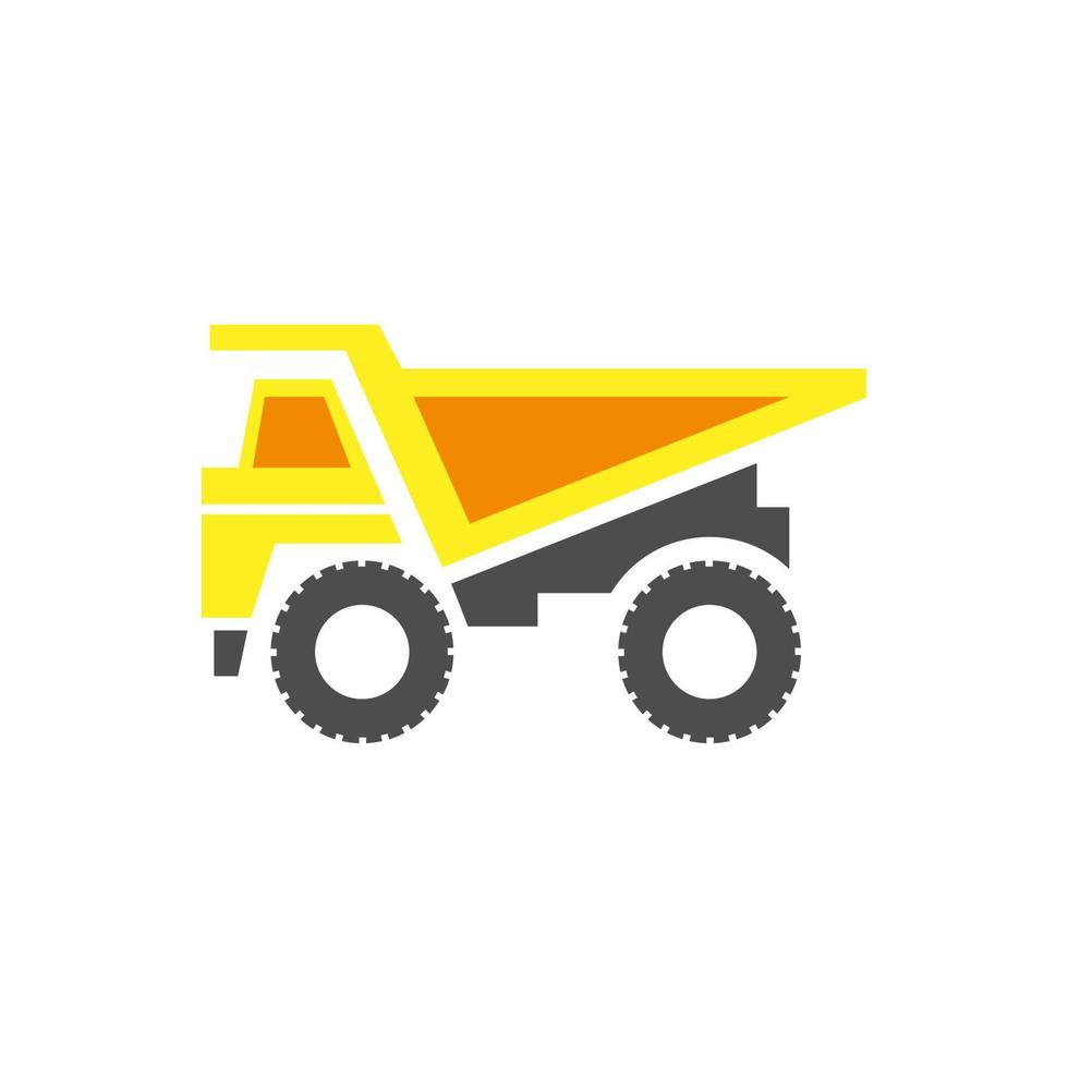 mining dump truck vector icon. heavy machine illustration. fit for construction collection.