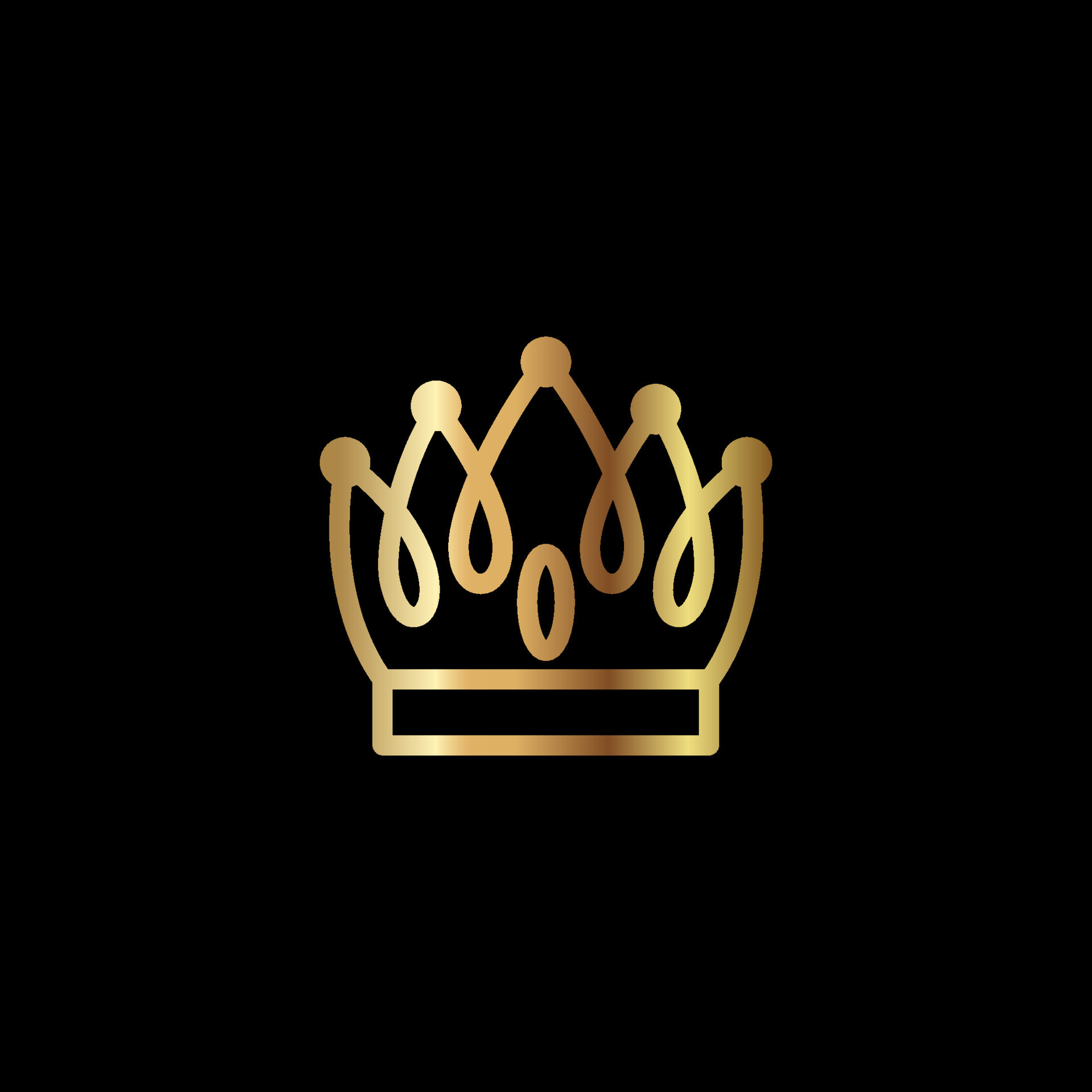Crown icon. Crown vector illustration with golden color isolated on black  background, suitable for icon, logo, or any design element using crown  shape 7372579 Vector Art at Vecteezy